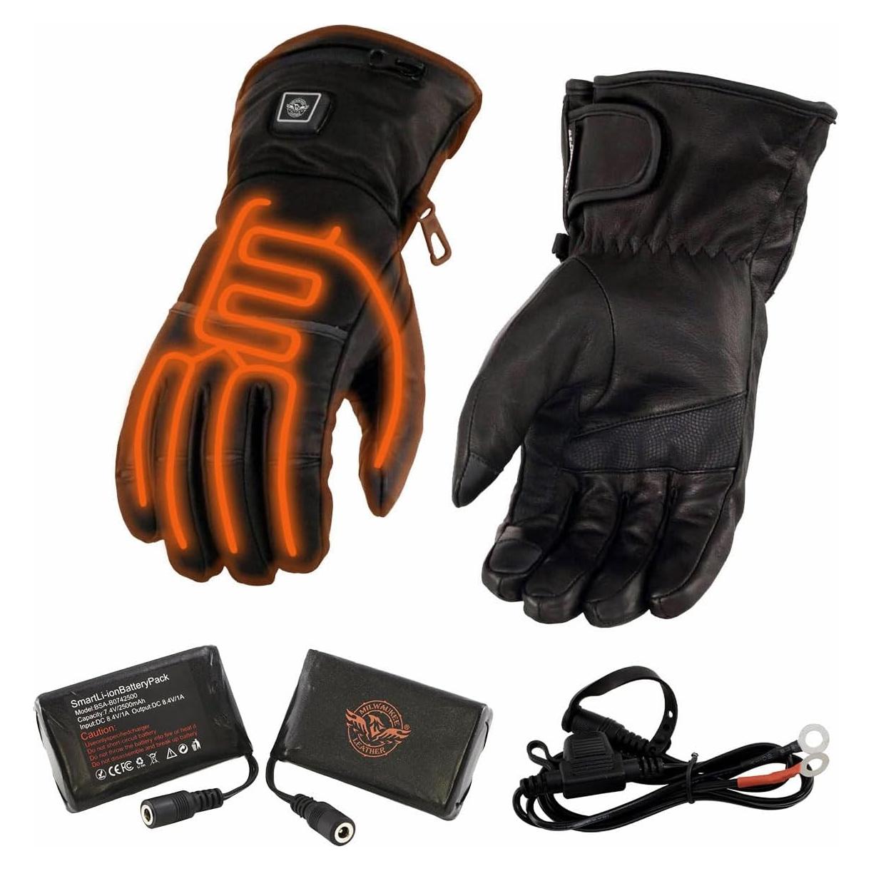 Guantes Calentados Milwaukee Leather MG7513SET Hombre Negro