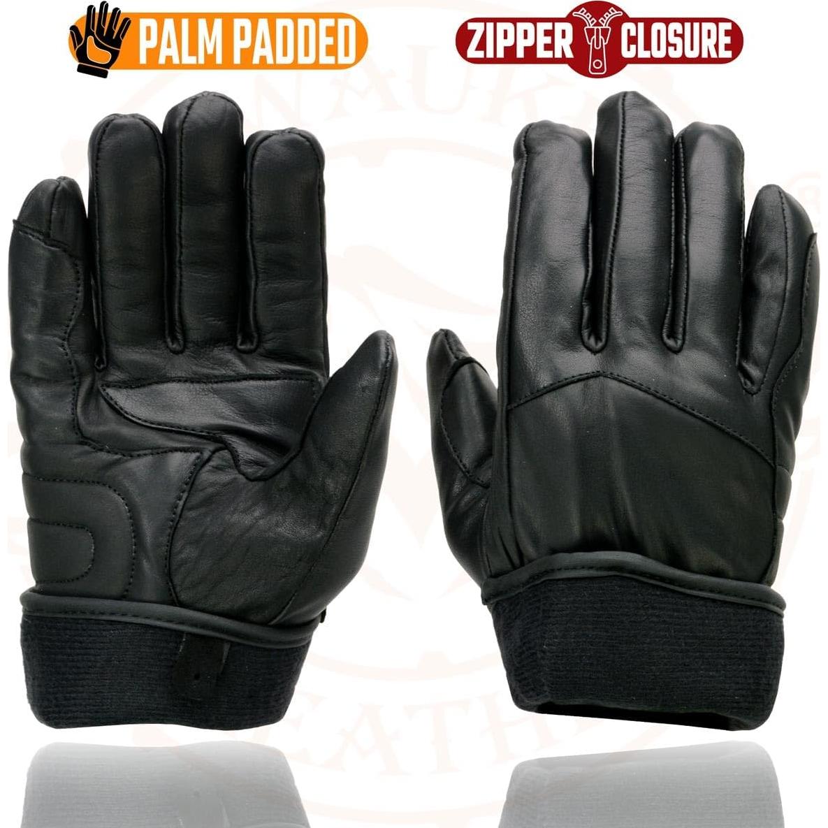 Guantes de Cuero Milwaukee Leather MG7575 Negros Térmicos