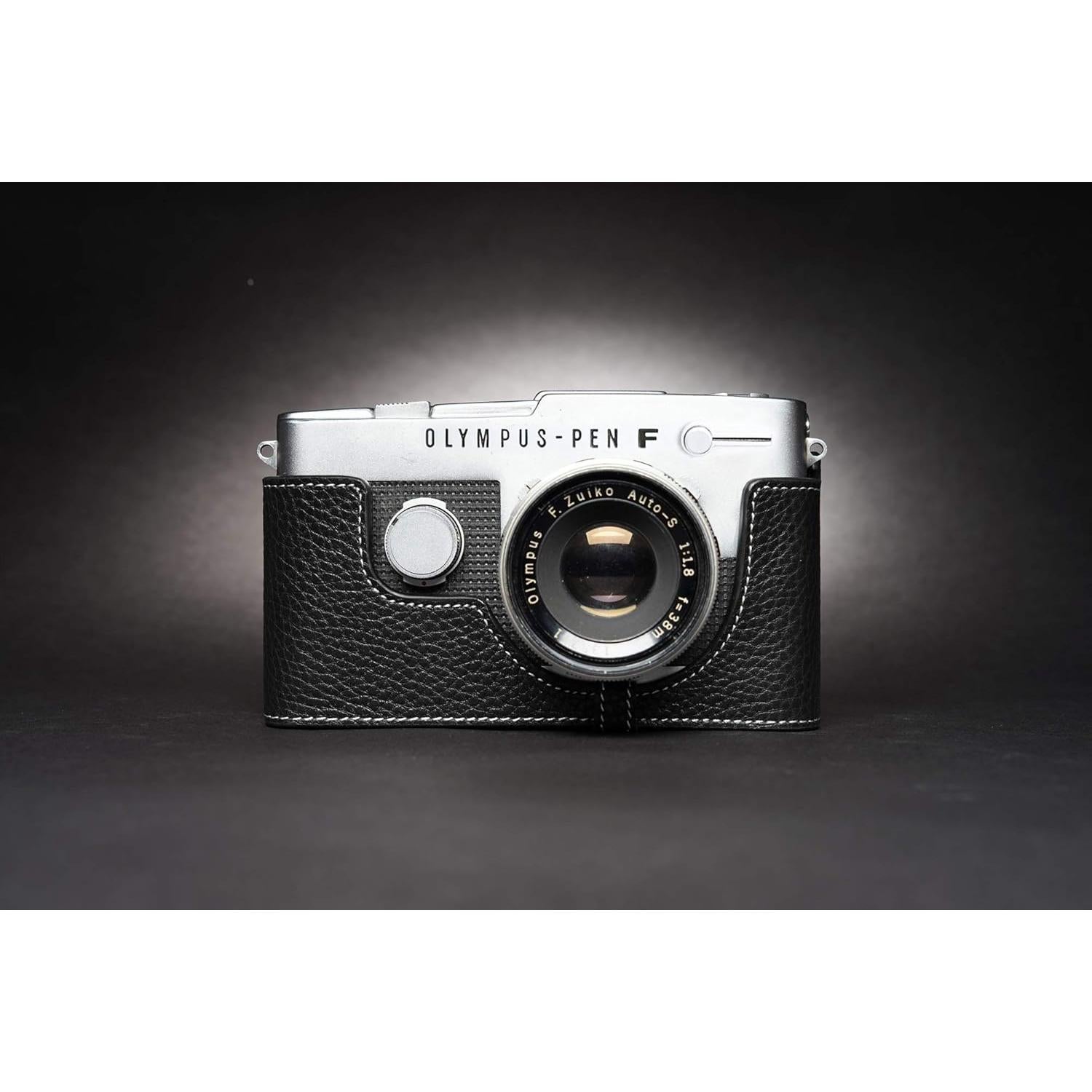 Funda de Cámara de Cuero Real BolinUS para Olympus Pen-FT