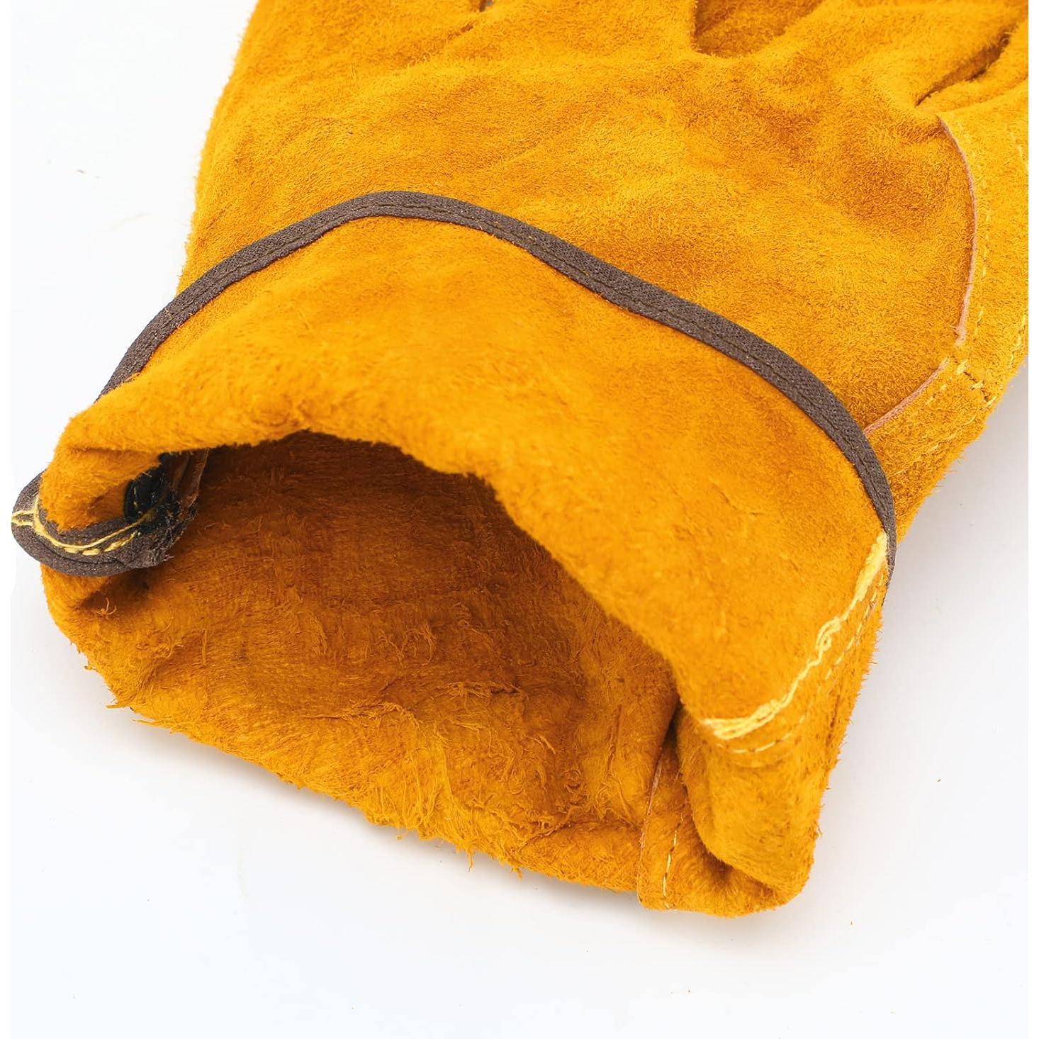 Guantes de Trabajo de Cuero Lasnten - 12 Pares Resistentes 27 cm