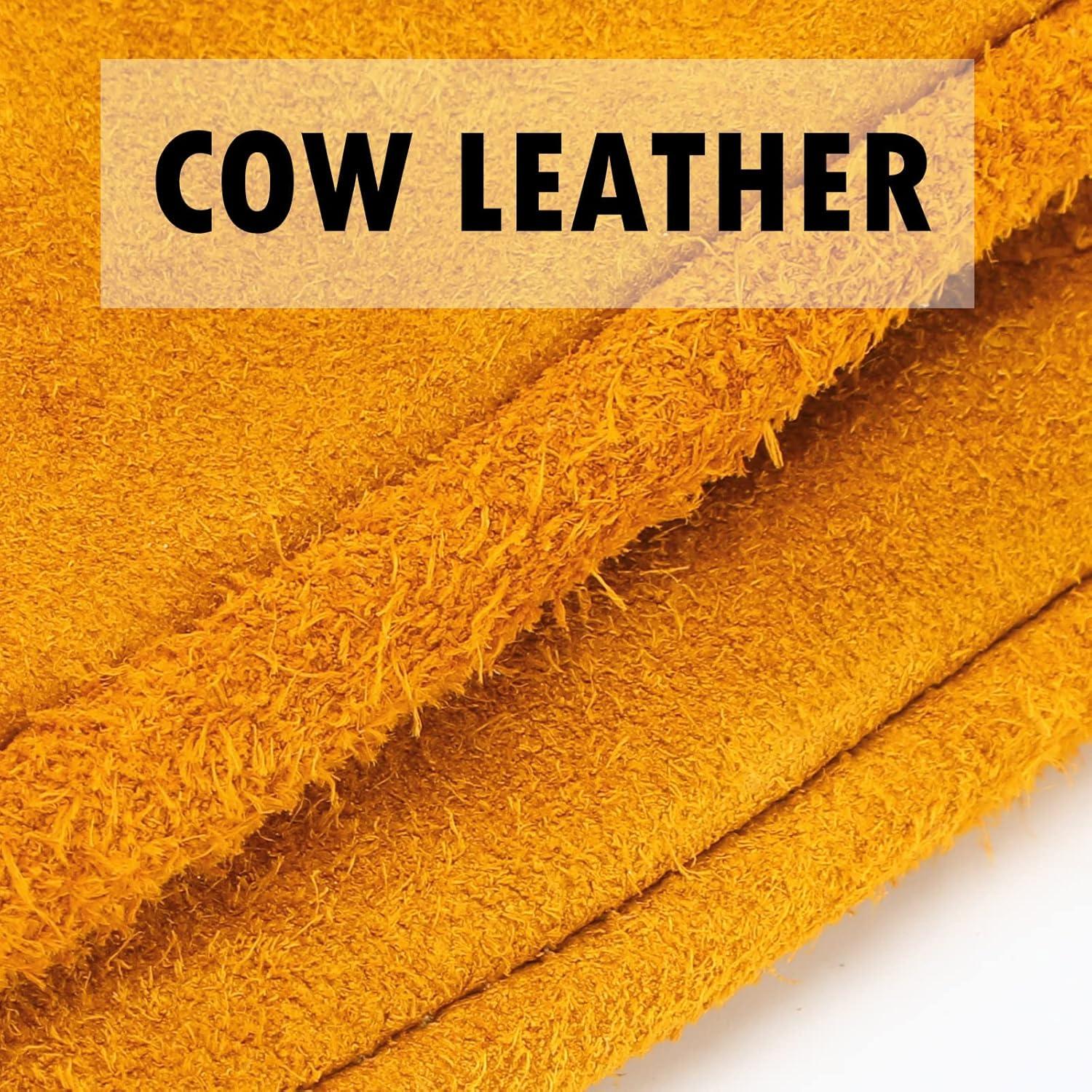 Guantes de Trabajo de Cuero Lasnten - 12 Pares Resistentes 27 cm