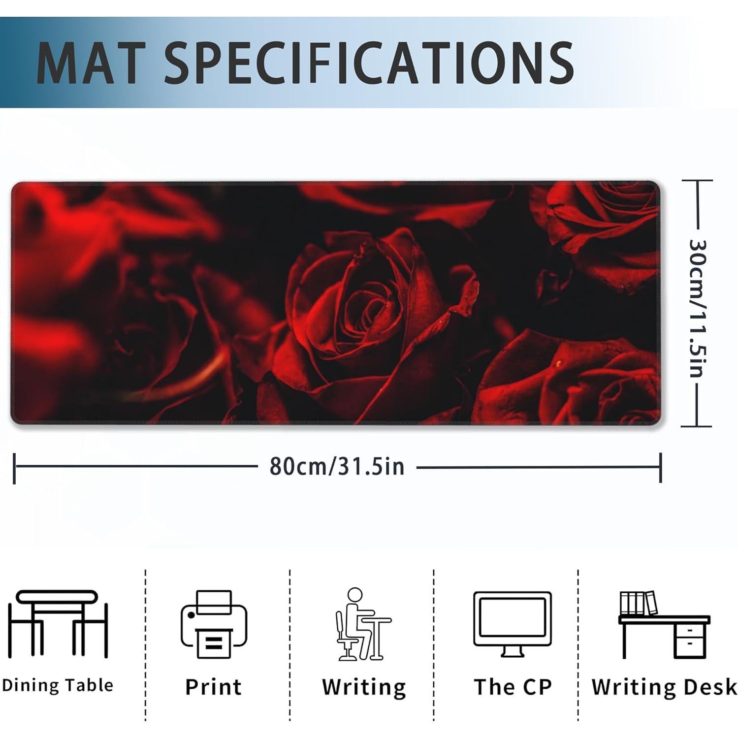 Alfombrilla de Ratón Gaming Meikosks XL Rosa Roja 80x30cm