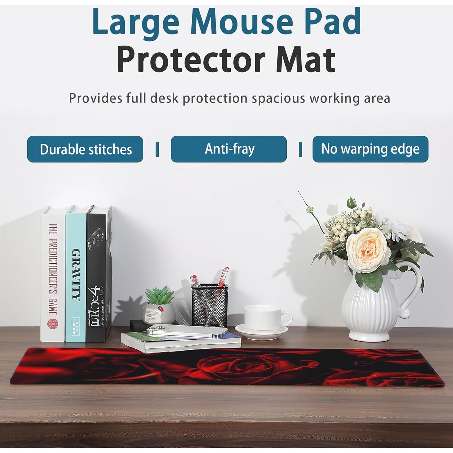 Alfombrilla de Ratón Gaming Meikosks XL Rosa Roja 80x30cm