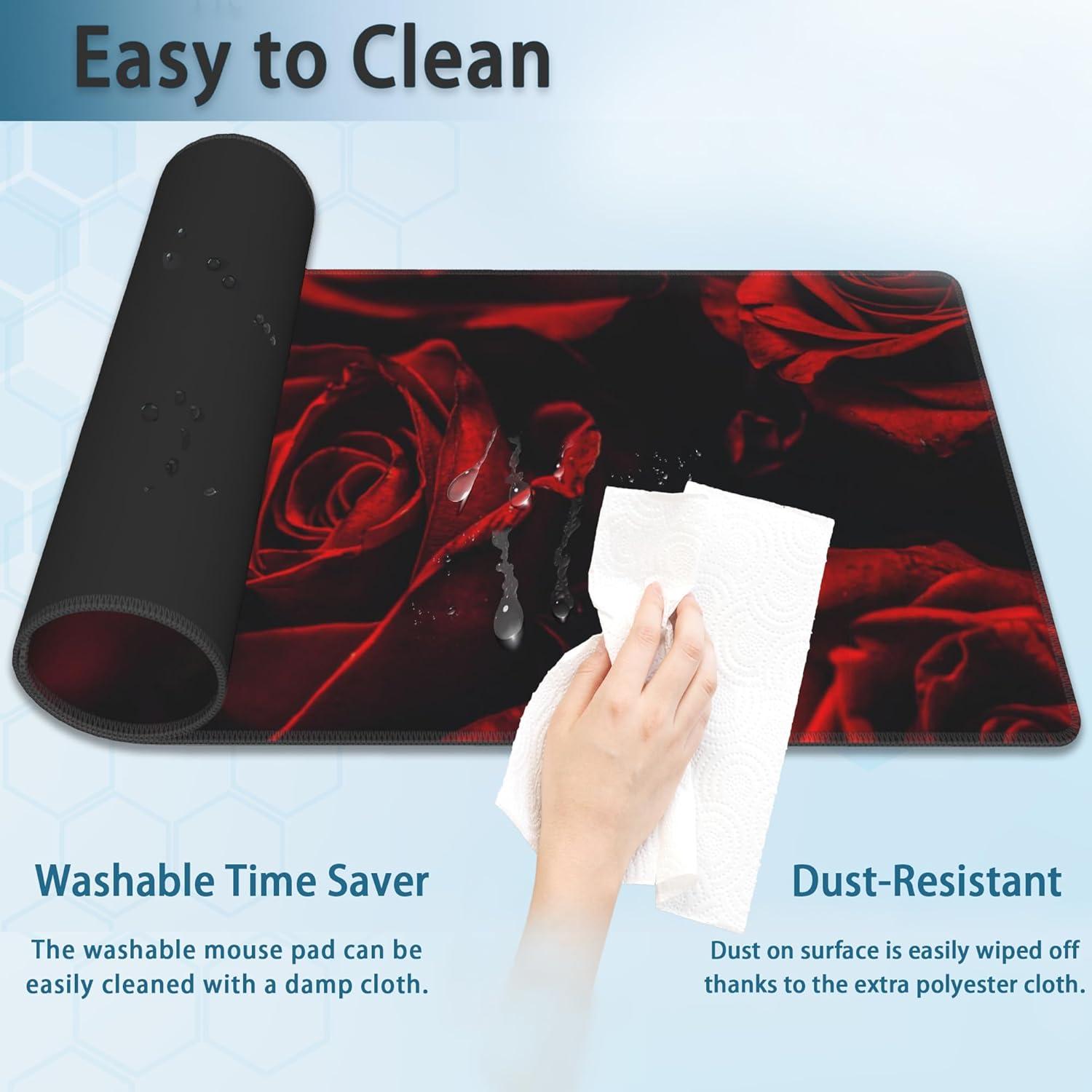 Alfombrilla de Ratón Gaming Meikosks XL Rosa Roja 80x30cm