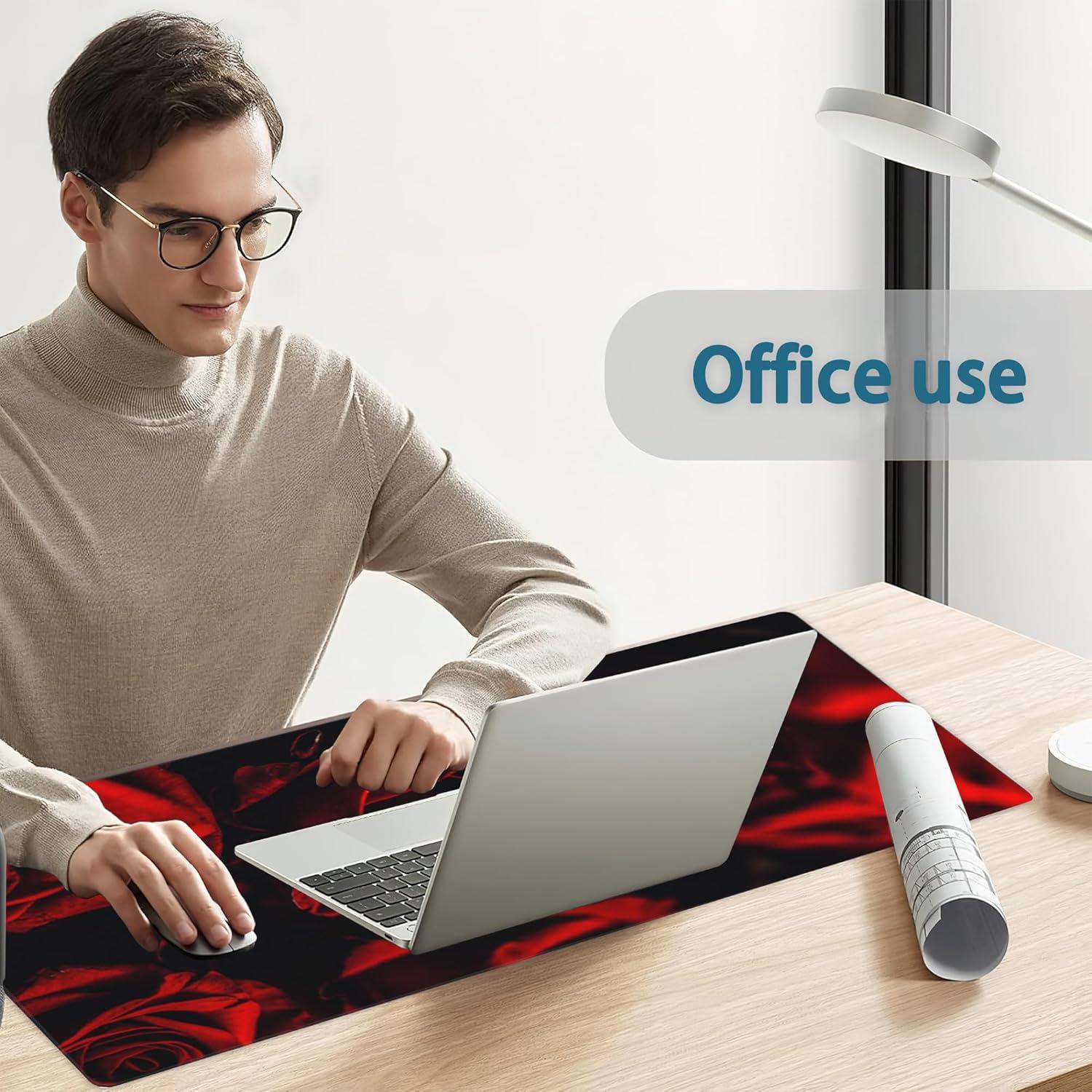 Alfombrilla de Ratón Gaming Meikosks XL Rosa Roja 80x30cm