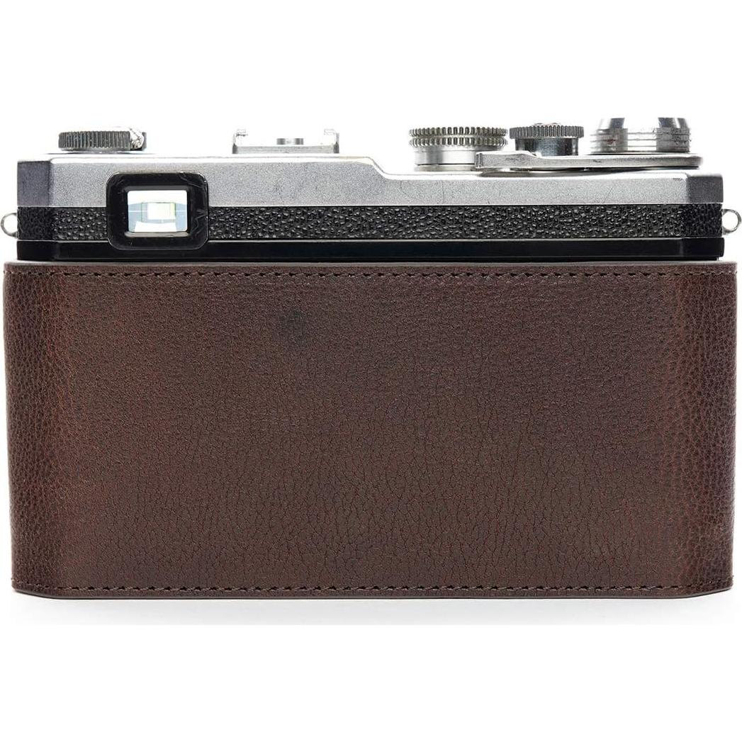 Funda de cámara BolinUS de cuero para Nikon S2 - Café