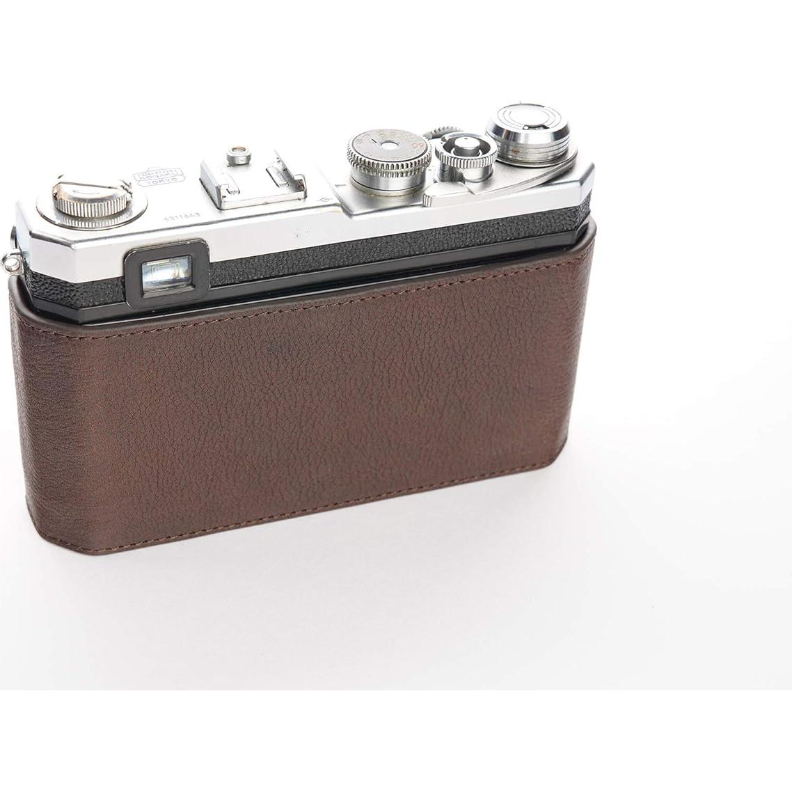 Funda de cámara BolinUS de cuero para Nikon S2 - Café