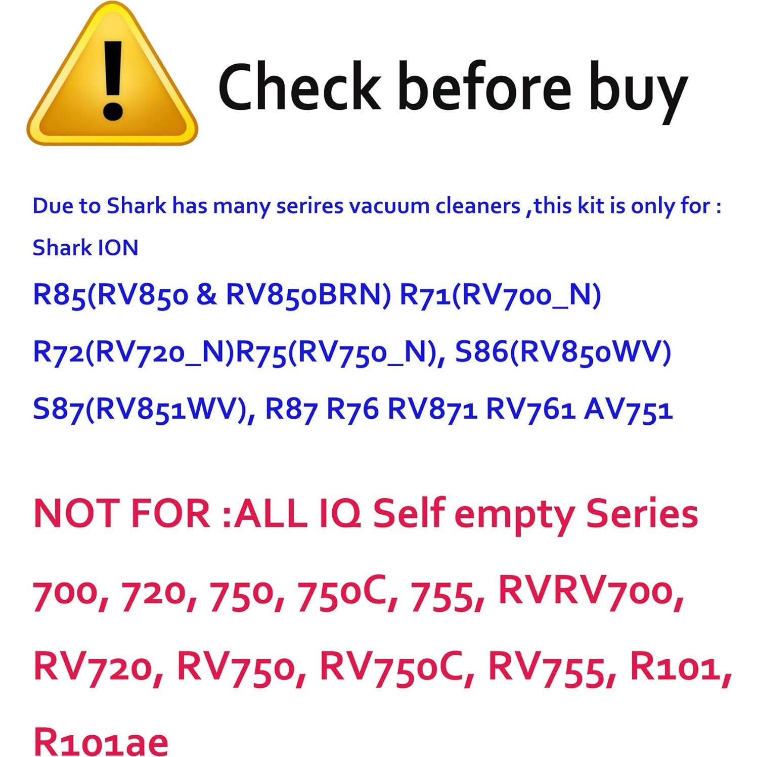 Kit de Repuesto Shark ION Robot R85 - 18 Piezas Accesorios