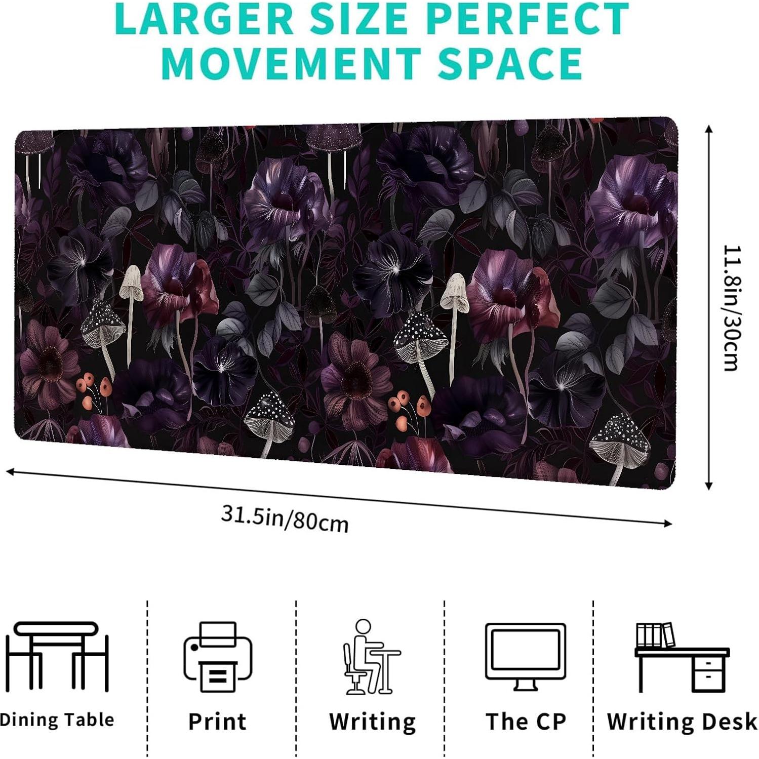 Alfombrilla de Ratón AINORI Botánica Oscura 80x30cm Antideslizante