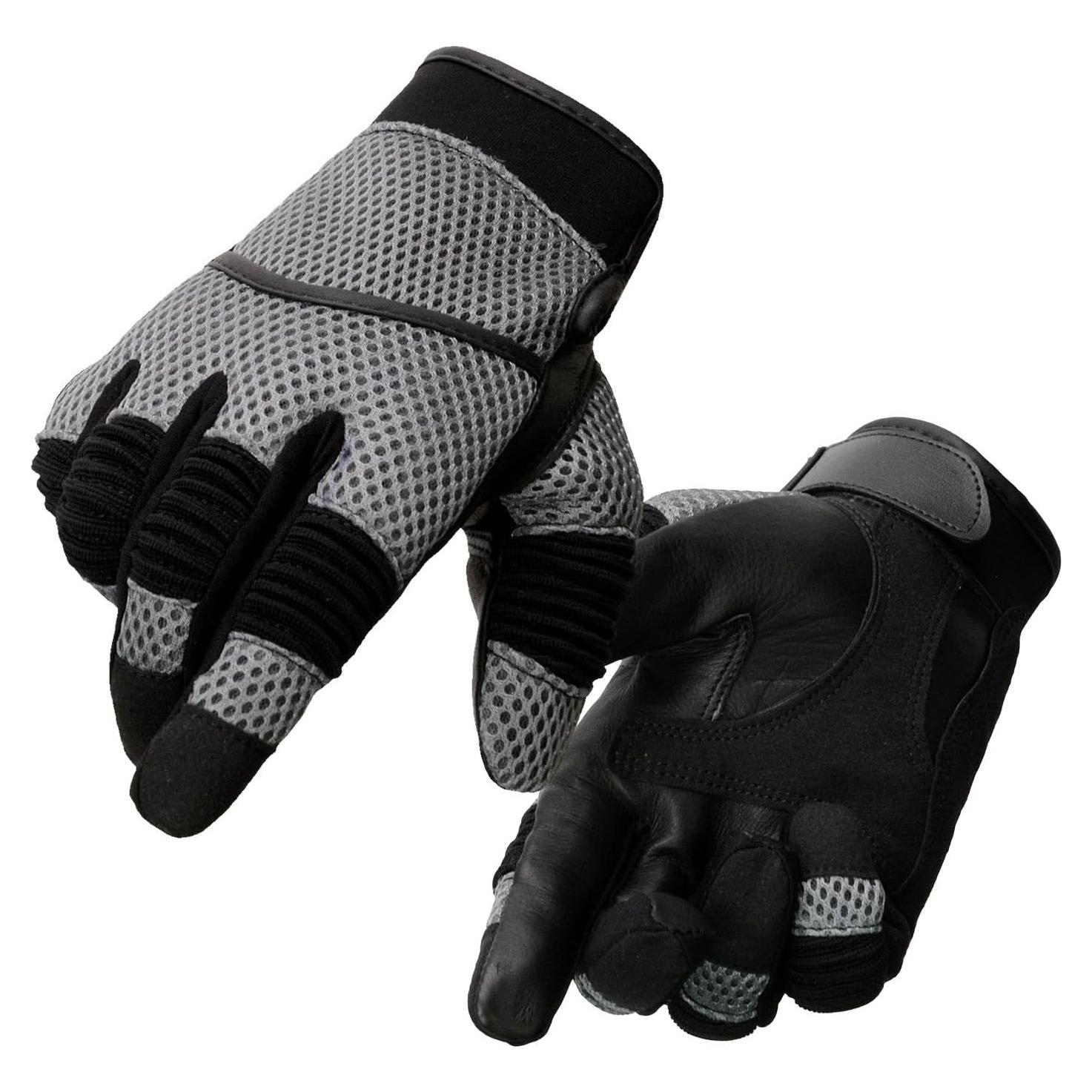 Guantes de Motocicleta Milwaukee Leather SH791 3XL Negro y Gris
