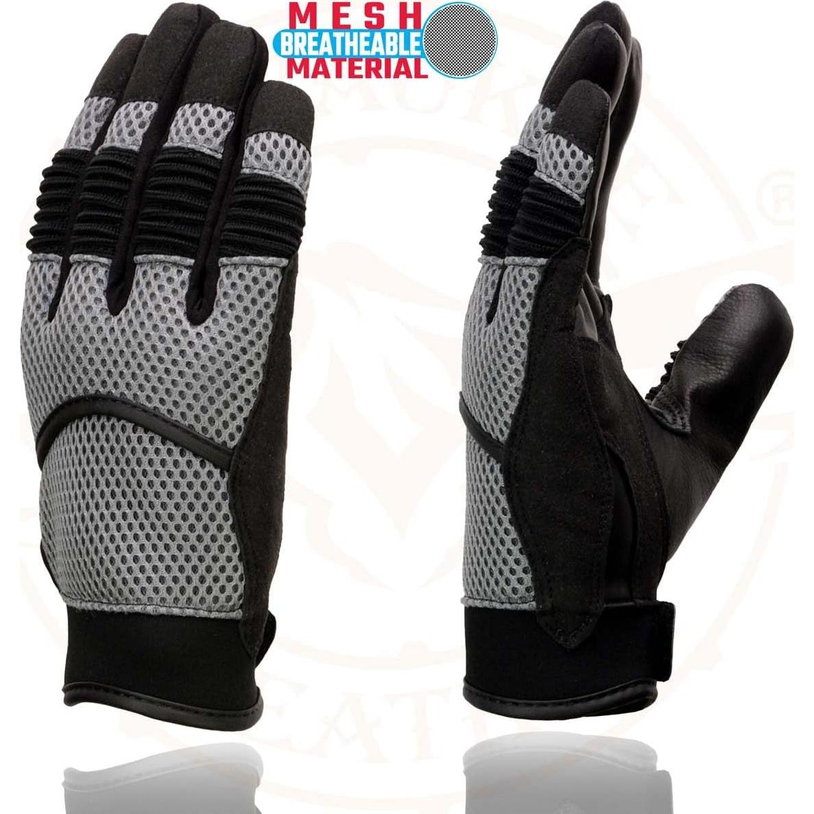 Guantes de Motocicleta Milwaukee Leather SH791 3XL Negro y Gris
