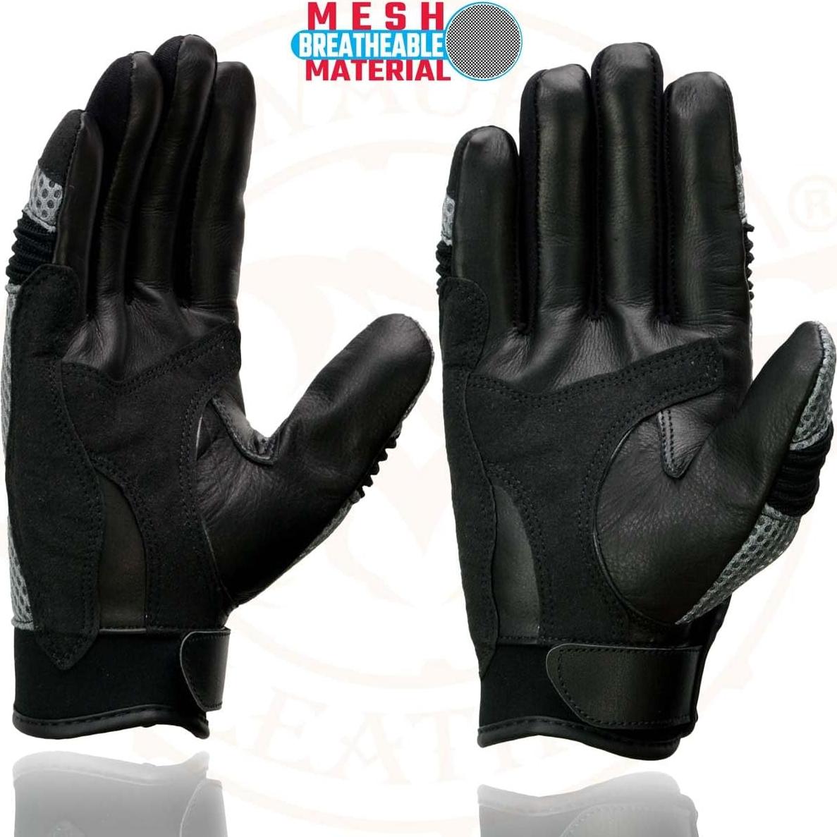 Guantes de Motocicleta Milwaukee Leather SH791 3XL Negro y Gris