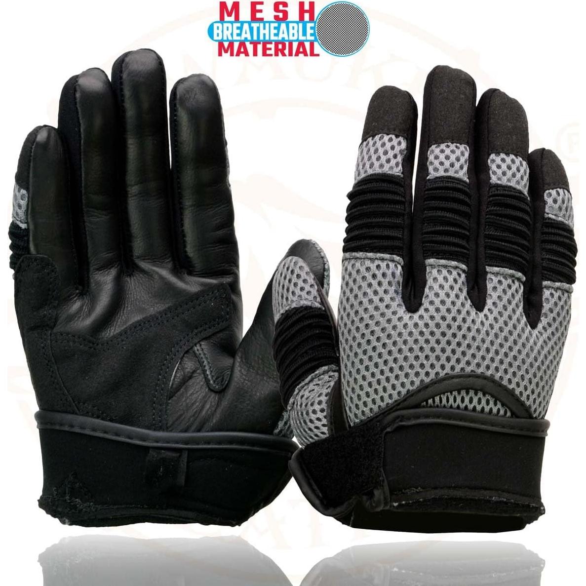 Guantes de Motocicleta Milwaukee Leather SH791 3XL Negro y Gris