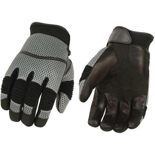 Guantes de Motocicleta Milwaukee Leather SH791 3XL Negro y Gris