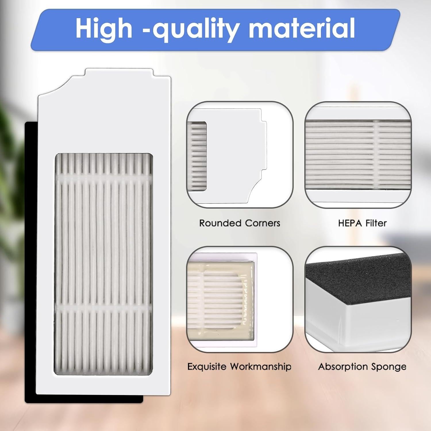 Filtros HEPA de Reemplazo FILTERIST N20 Plus - 4 Piezas