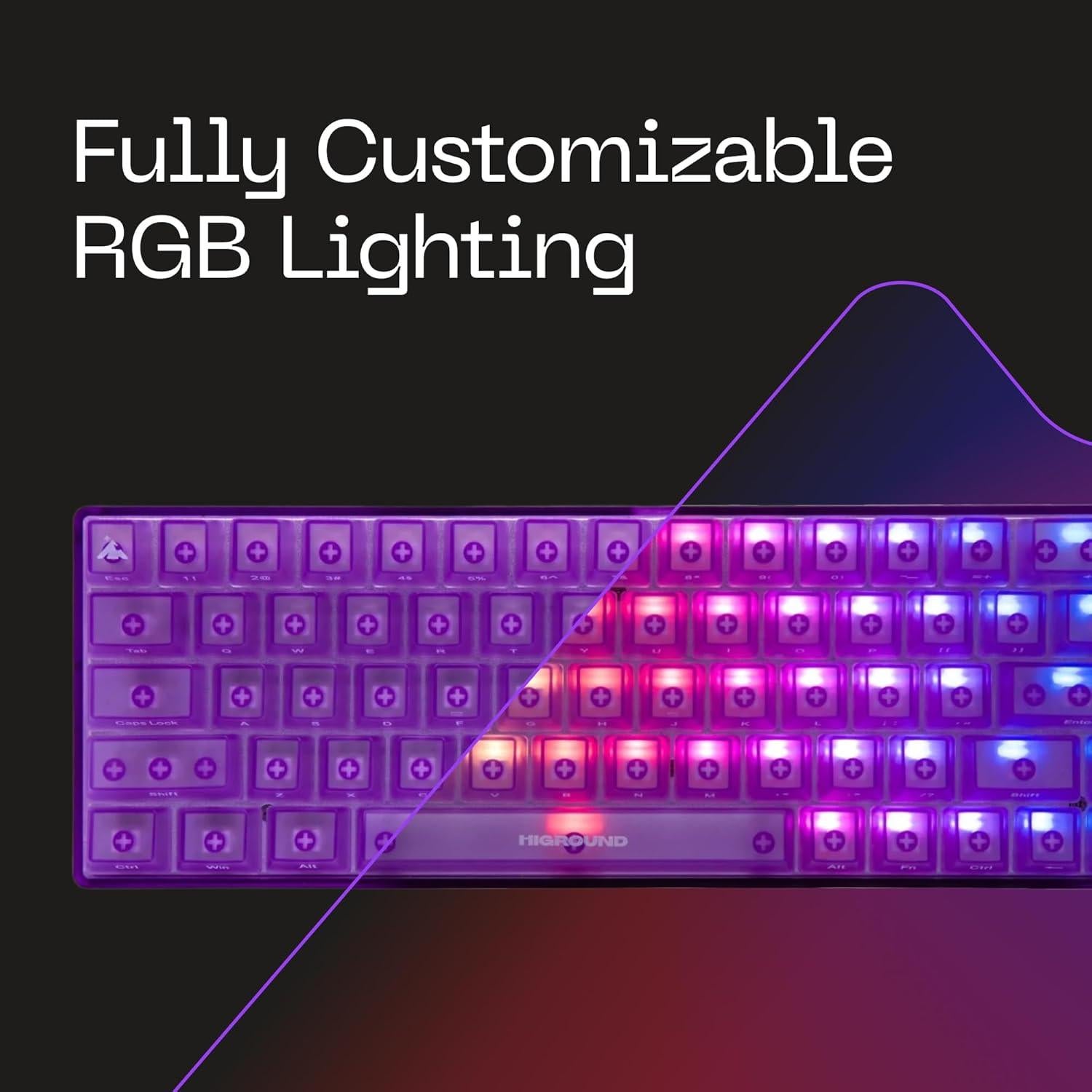 Teclado Mecánico Higround HG65 Ametista 65% RGB USB