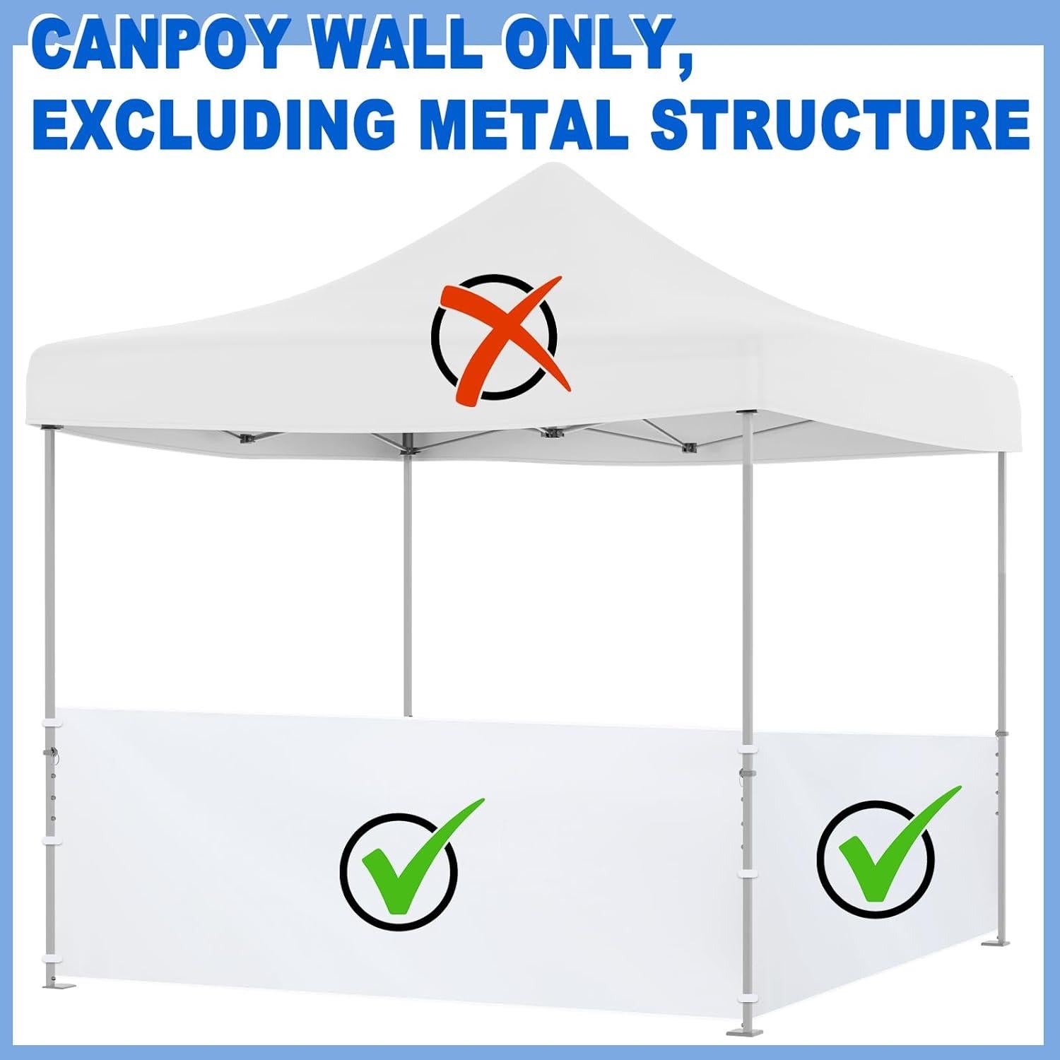Paneles Laterales de Carpa Smoothnovelty 2 Pcs 2.96x0.95m Blanco