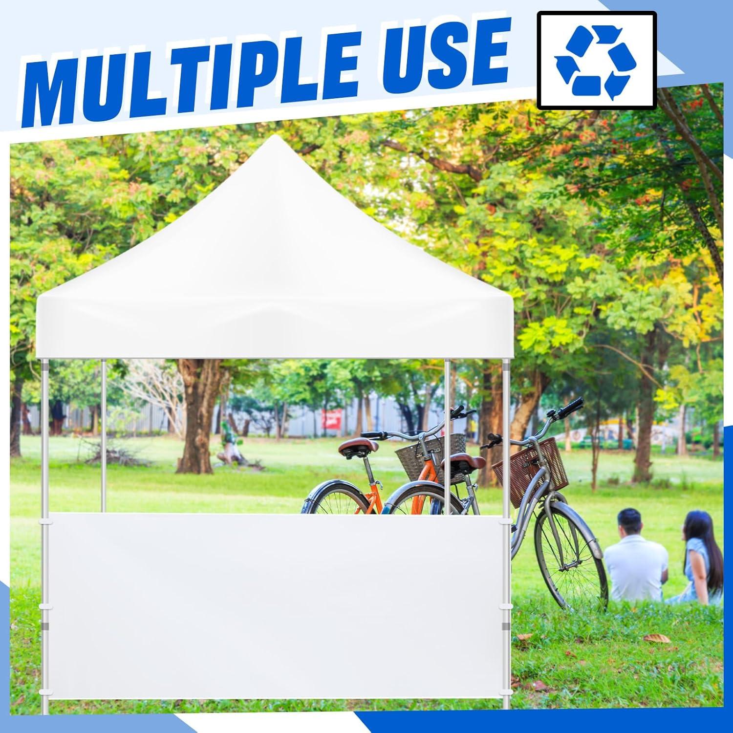 Paneles Laterales de Carpa Smoothnovelty 2 Pcs 2.96x0.95m Blanco