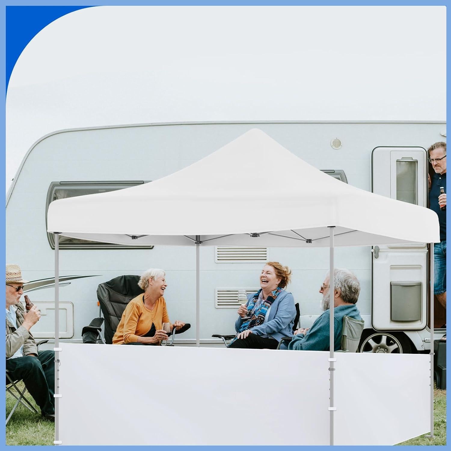 Paneles Laterales de Carpa Smoothnovelty 2 Pcs 2.96x0.95m Blanco