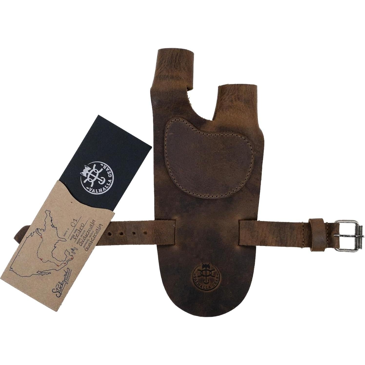 Guante de Arquería Valhalla Gear Talla Única Cuero Marrón