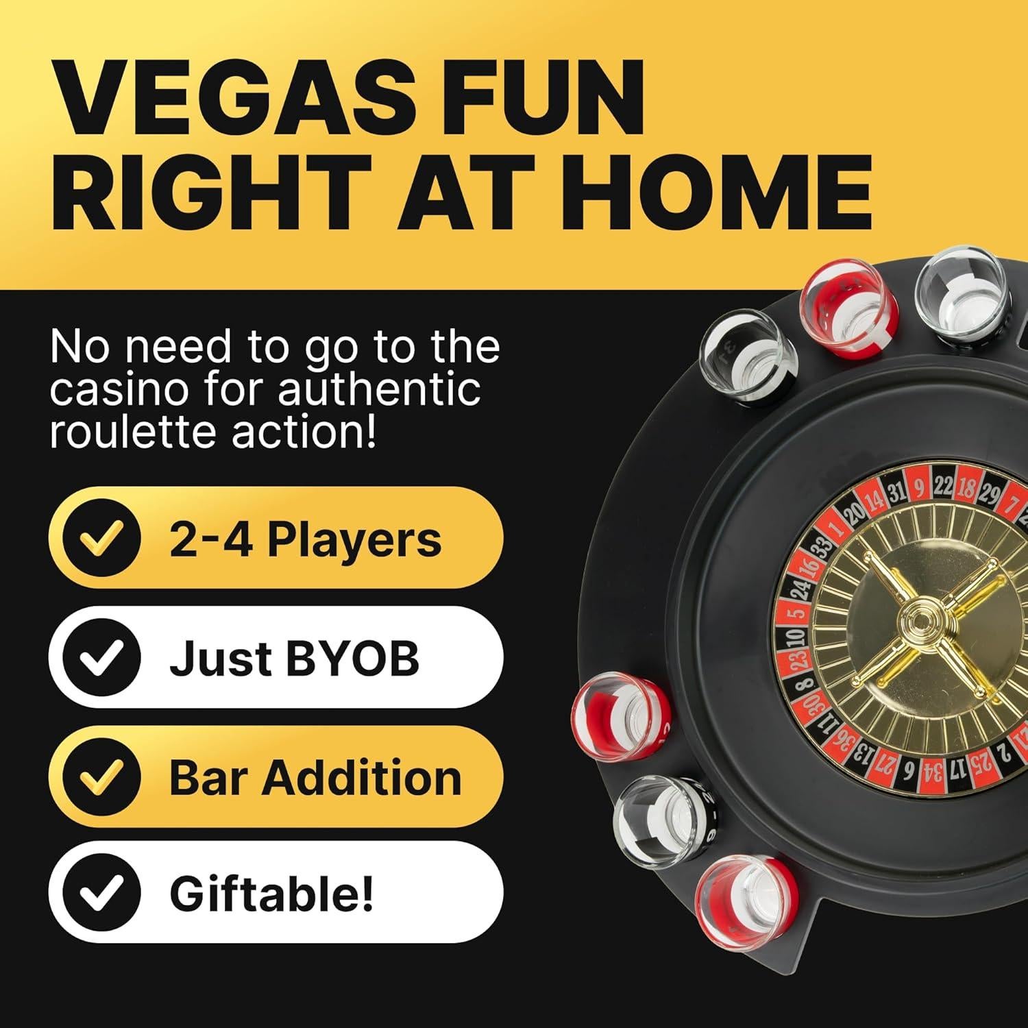 Set de Ruleta de Vasos de Chupito Fairly Odd, 6 PCS