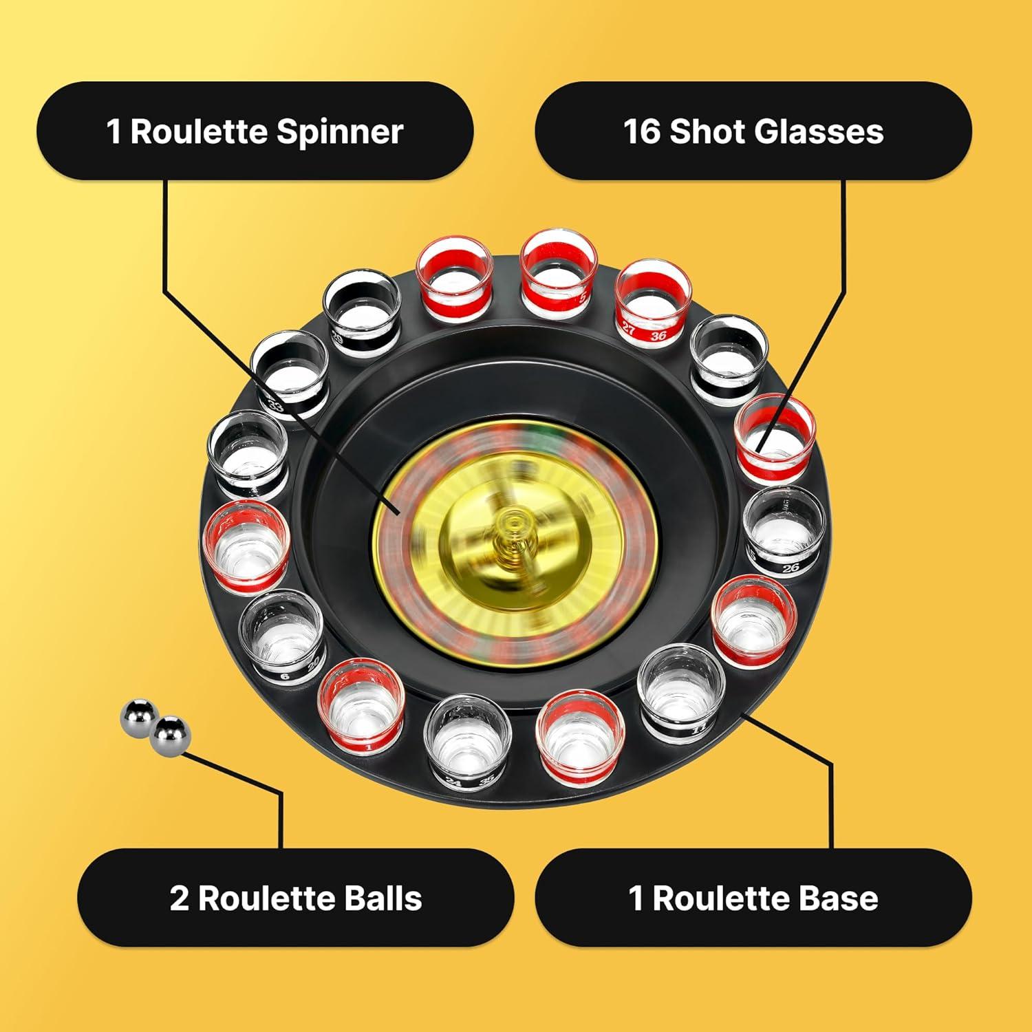 Juego de Ruleta de Shot Fairly Odd Novelties 16 Piezas