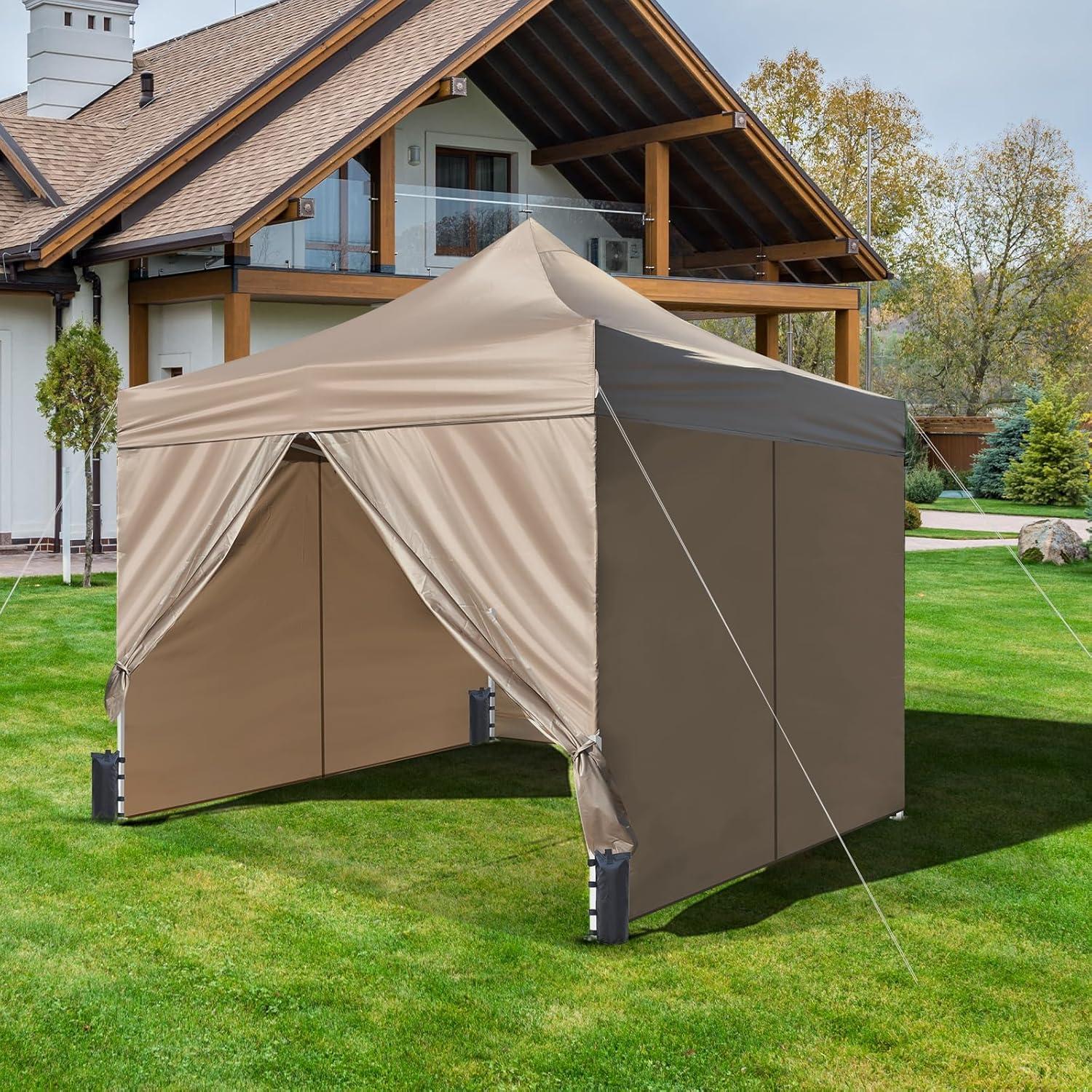 Carpa Comercial Pop Up Foristrail 10x10 m Beige UPF 50+