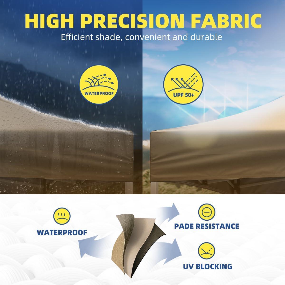 Carpa Comercial Pop Up Foristrail 10x10 m Beige UPF 50+