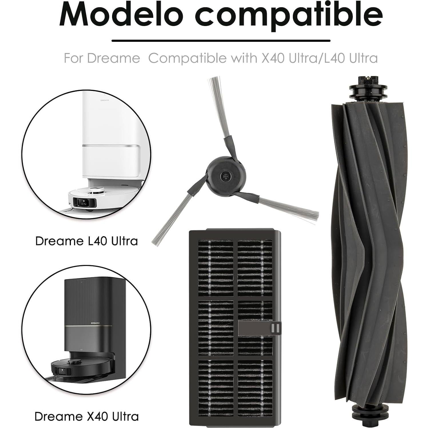 Kit de Repuesto para Aspiradora Dreame X40 Ultra - 10 Piezas