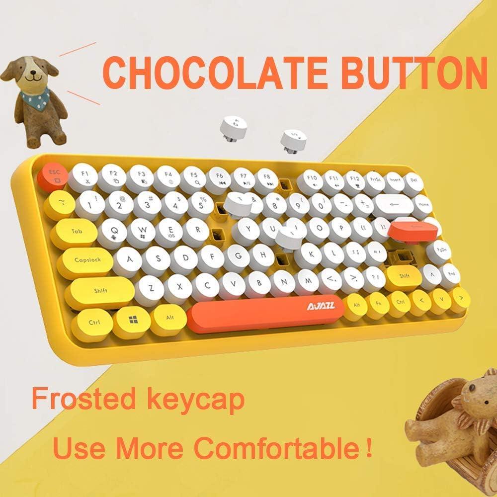 Teclado Bluetooth Inalámbrico FELICON Mini 84 Teclas Amarillo