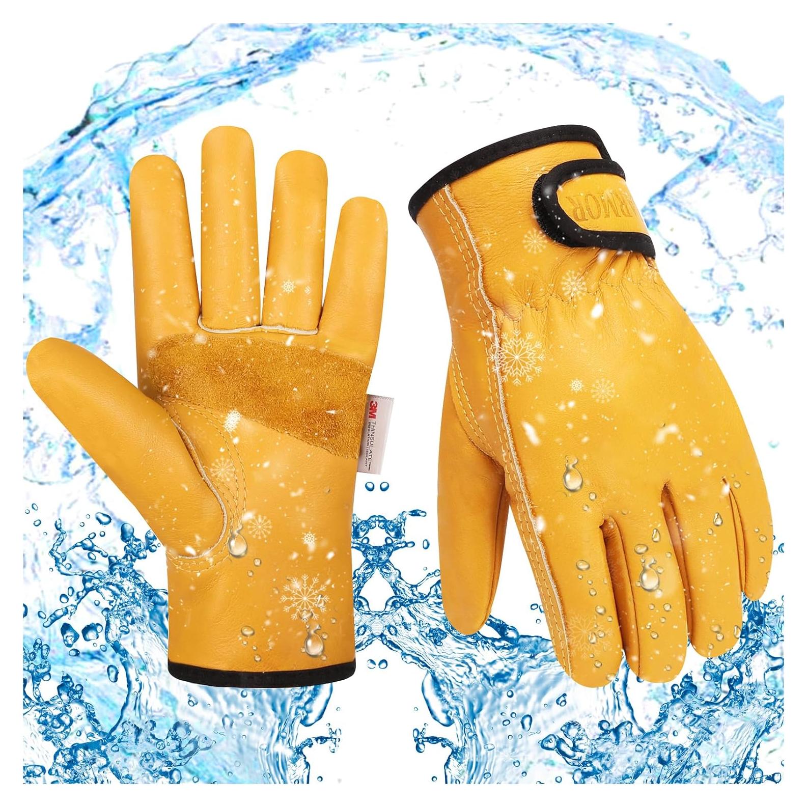 Guantes de Trabajo Invierno SLARMOR Térmicos 100g Color Amarillo
