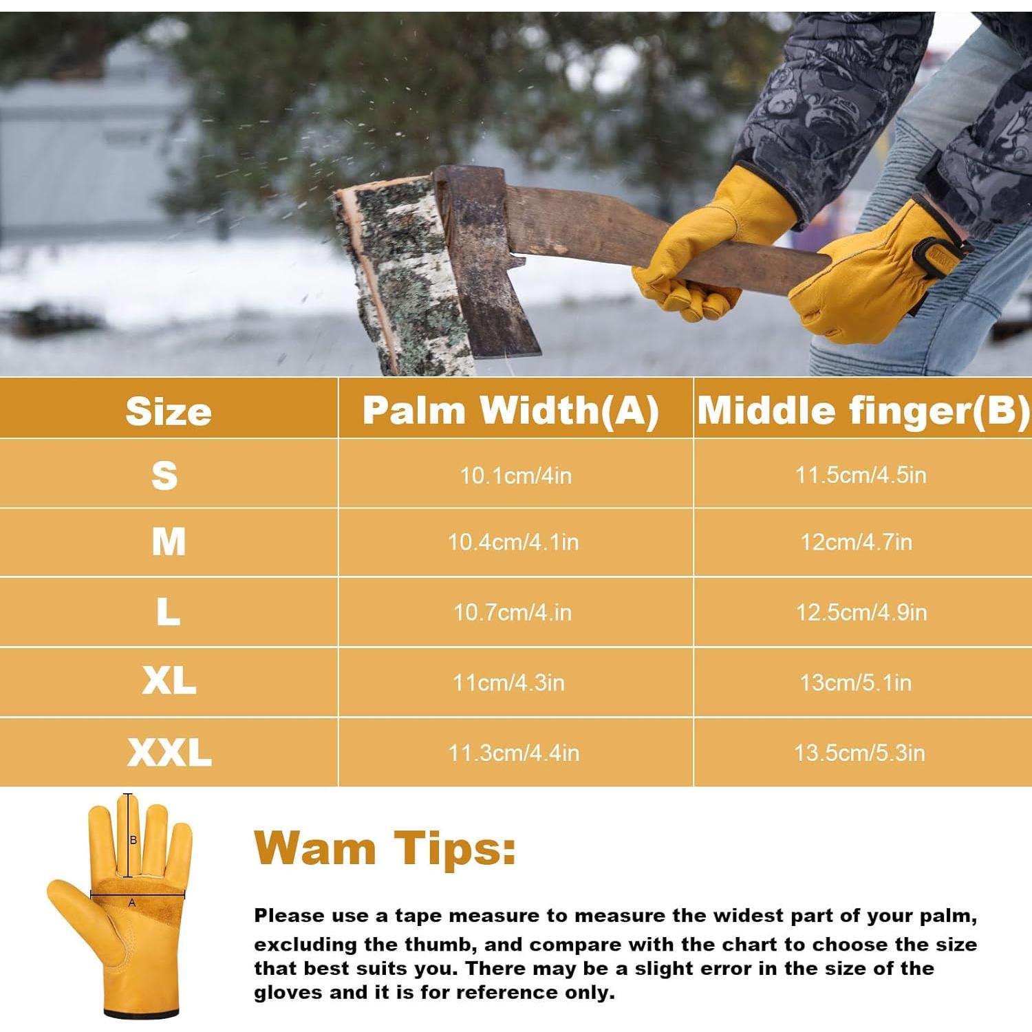 Guantes de Trabajo Invierno SLARMOR Térmicos 100g Color Amarillo