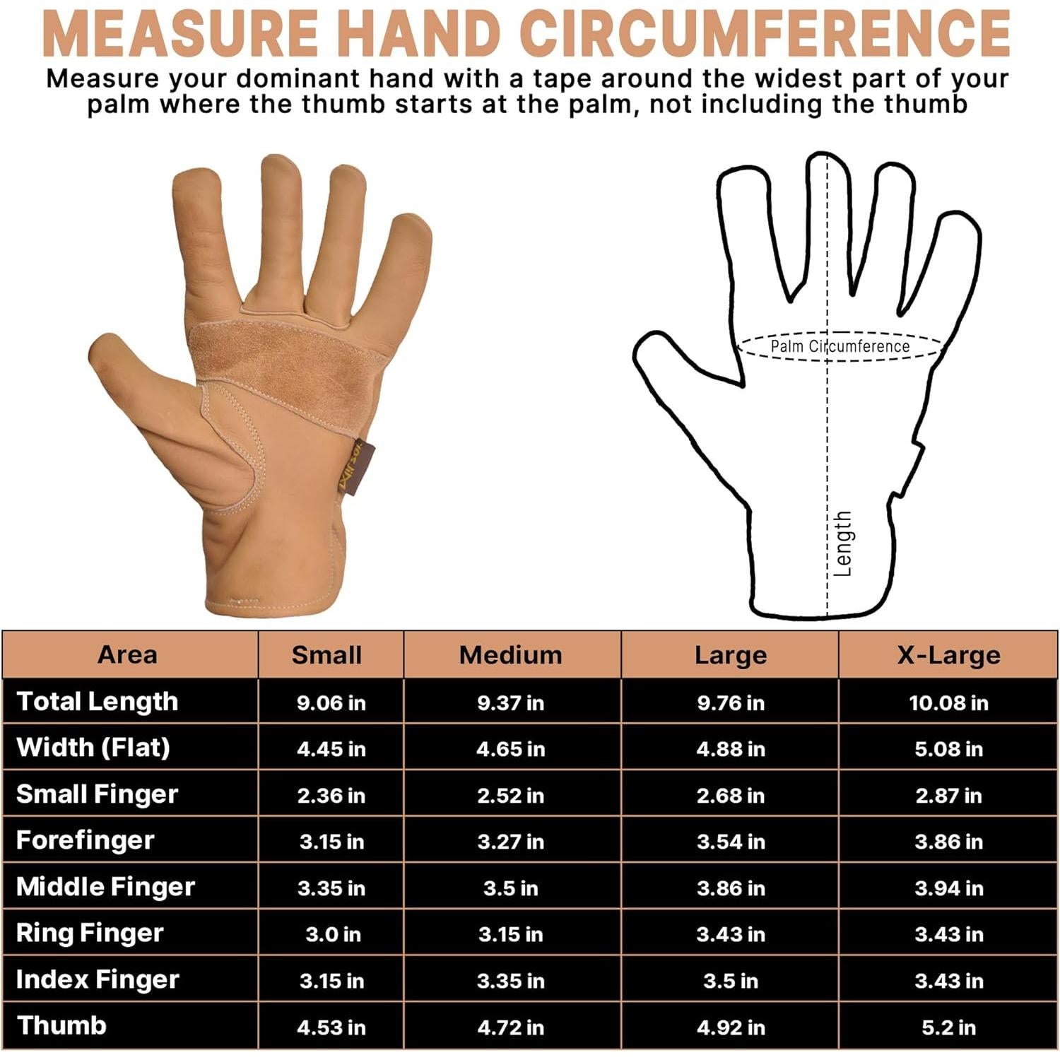 Guantes de Trabajo de Cuero Premium Reforzados para Hombres