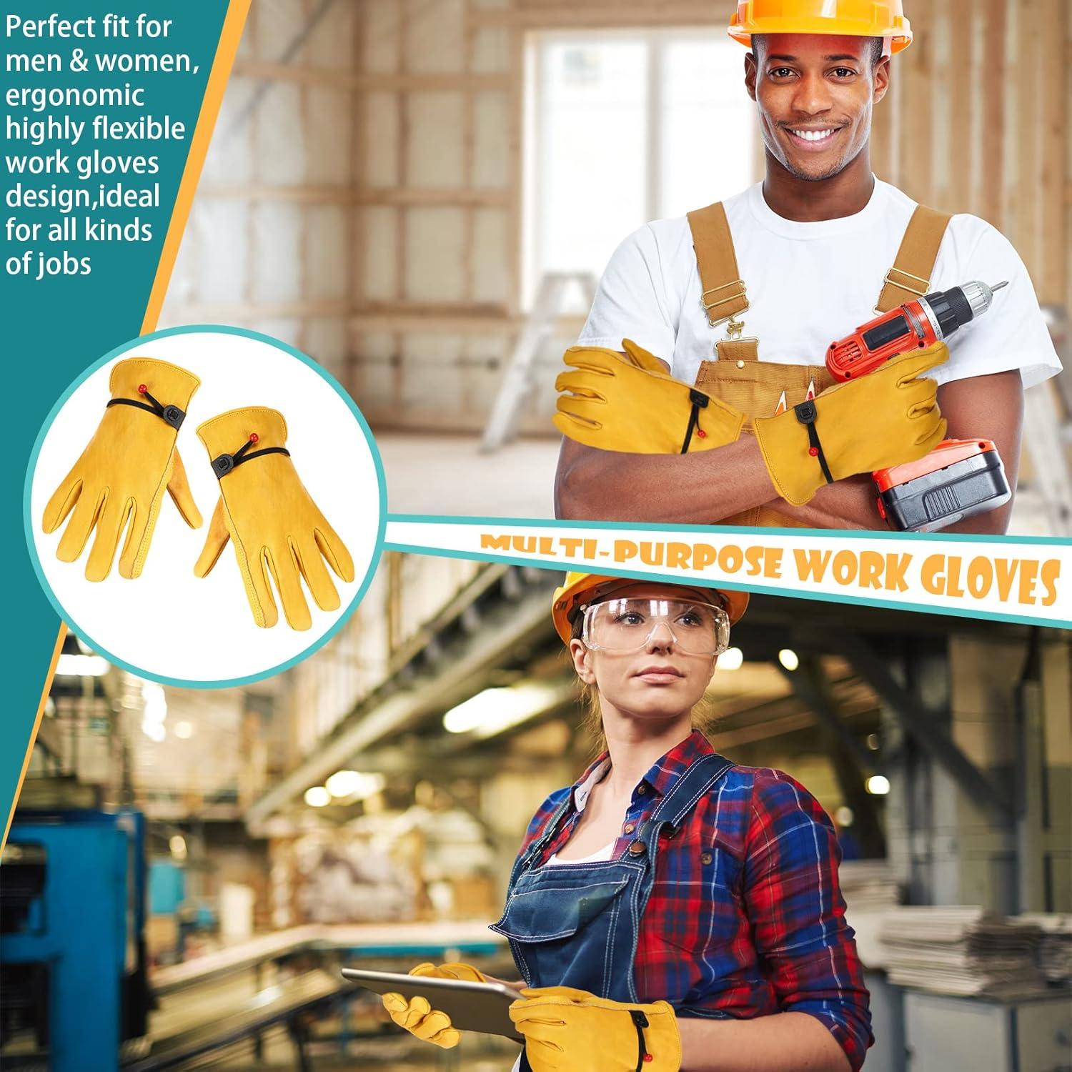 Guantes de Cuero de Vacuno Tarpop 6 Pares Jardinería