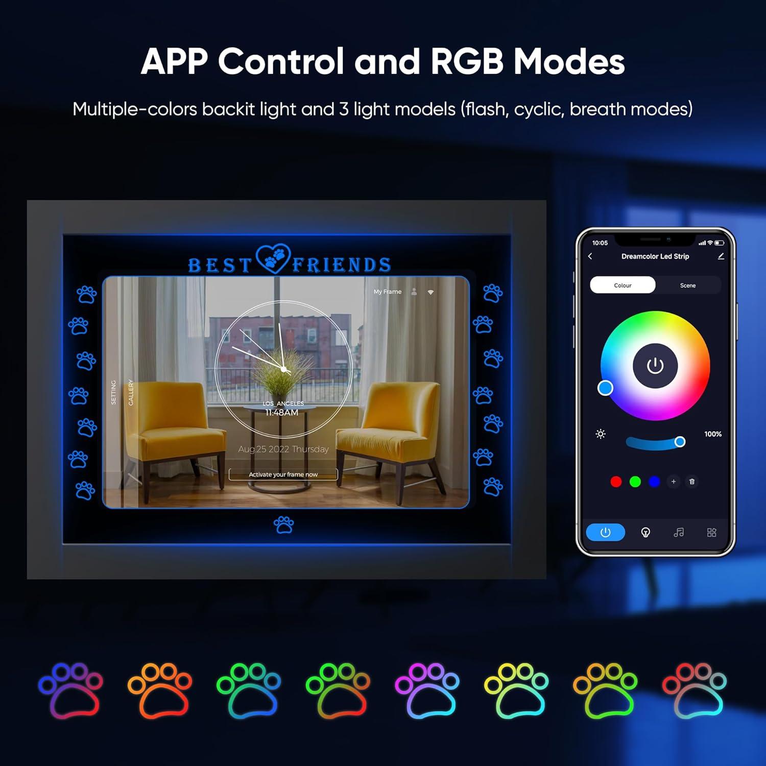 Marco de Foto Digital LED WiFi 10.1" Sonicgrace 16GB HD