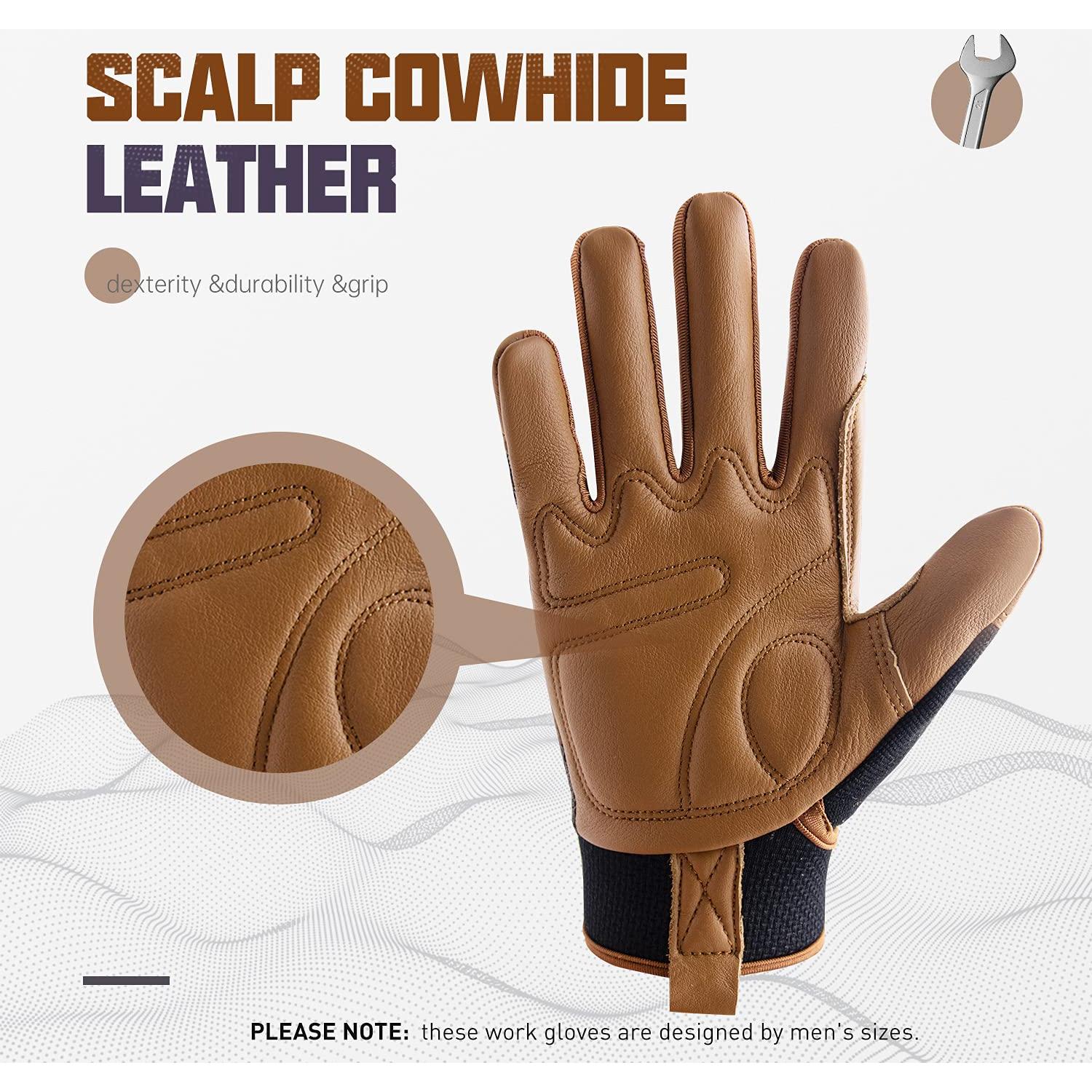 Guantes de Trabajo Handlandy de Cuero para Hombres y Mujeres