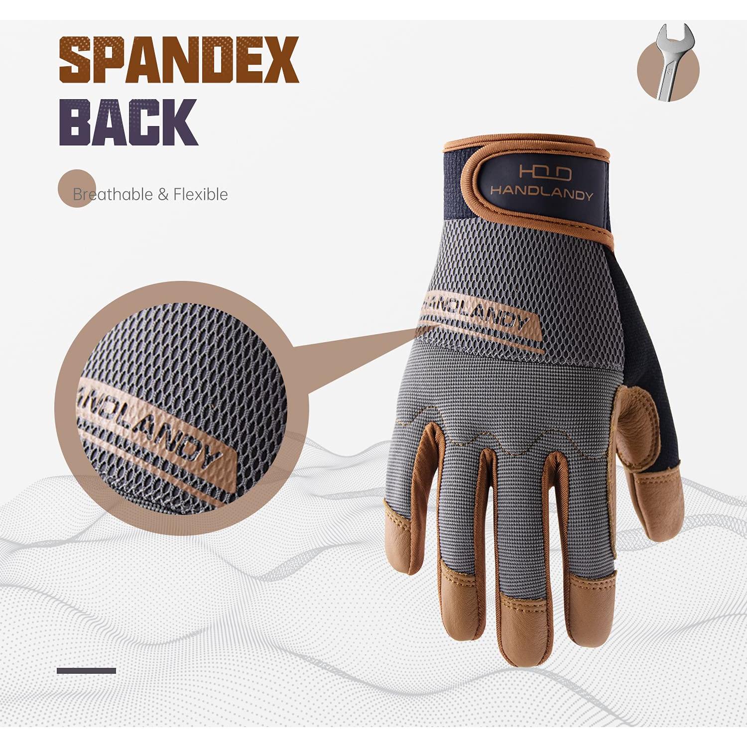 Guantes de Trabajo Handlandy de Cuero para Hombres y Mujeres