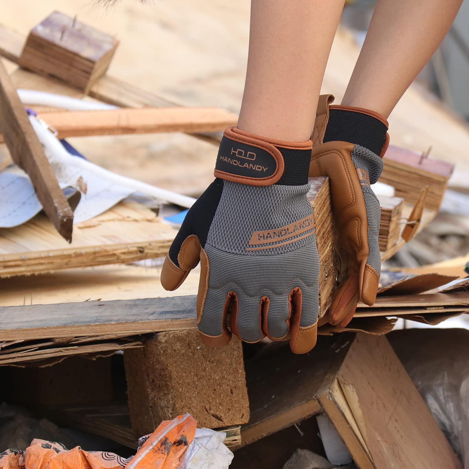Guantes de Trabajo Handlandy de Cuero para Hombres y Mujeres