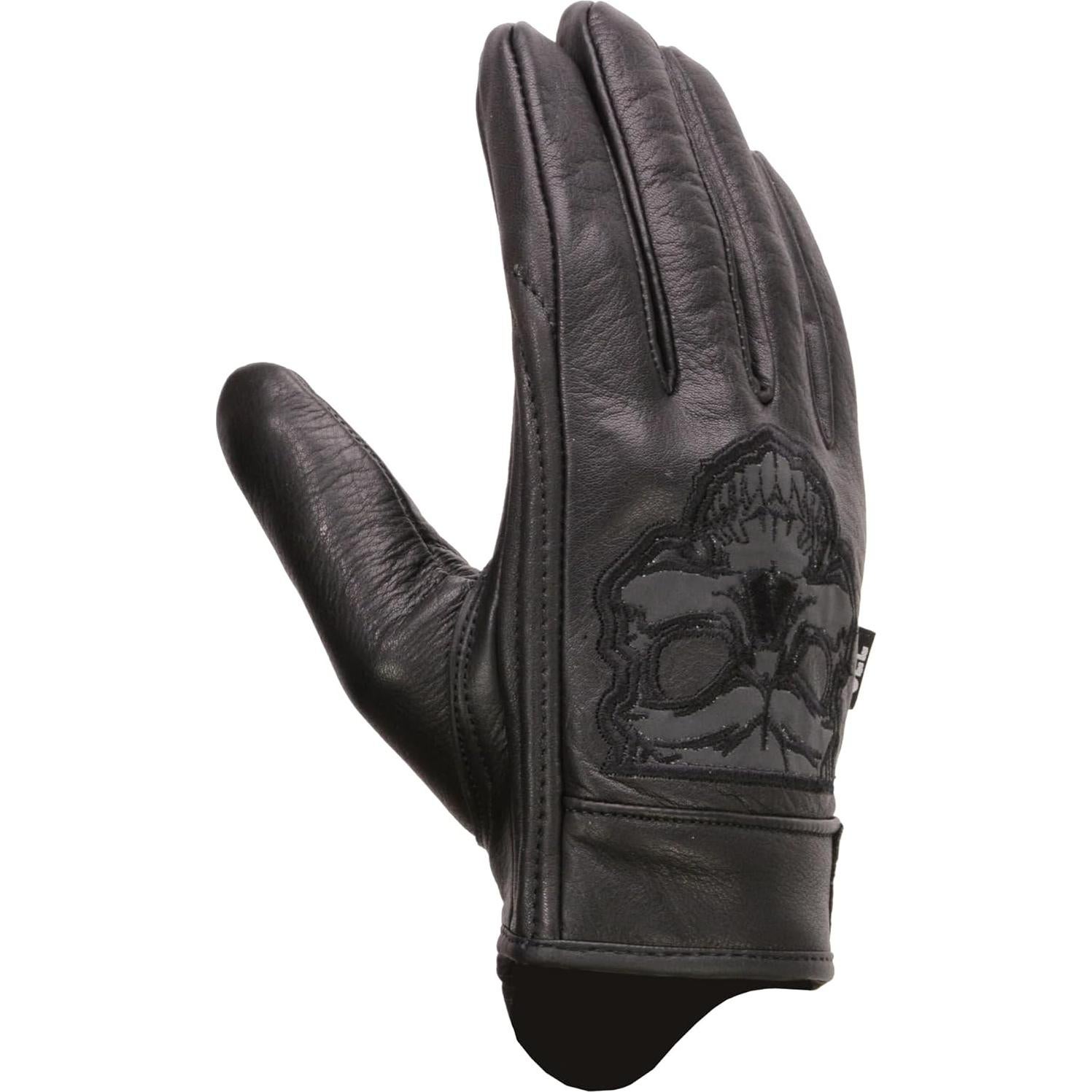 Guantes de Cuero Negro Milwaukee Leather MG7570 con Gel