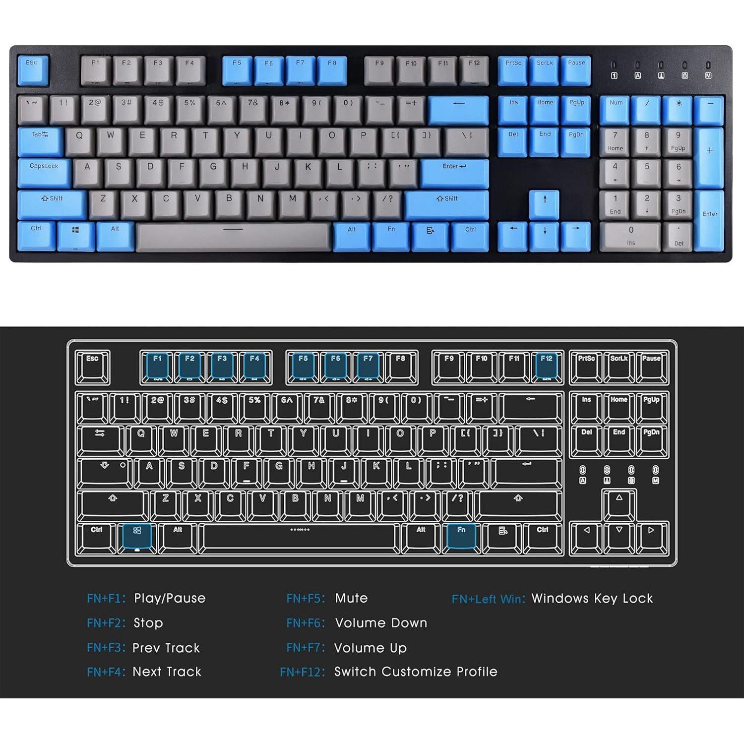 Teclado Mecánico DURGOD Taurus K310 - Cherry MX Rojo - USB-C