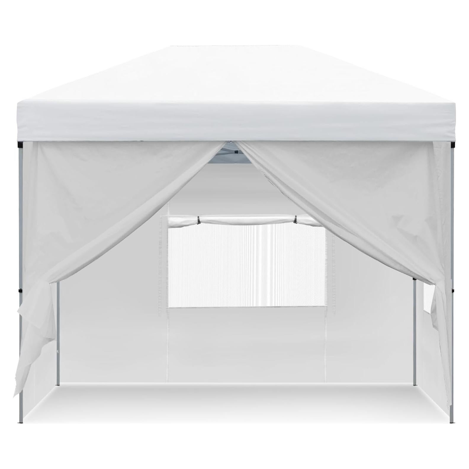 Carpa Plegable YITAHOME 10x10m Blanca con 4 Paredes Laterales