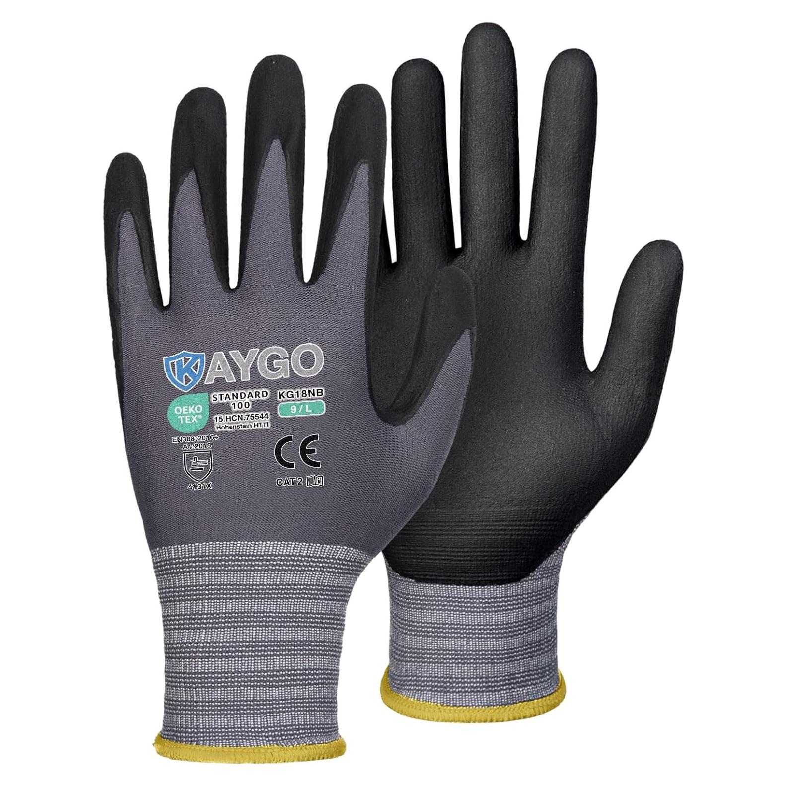 Guantes de Trabajo KAYGO KG18NB Nitrilo MicroFoam 3 Pares