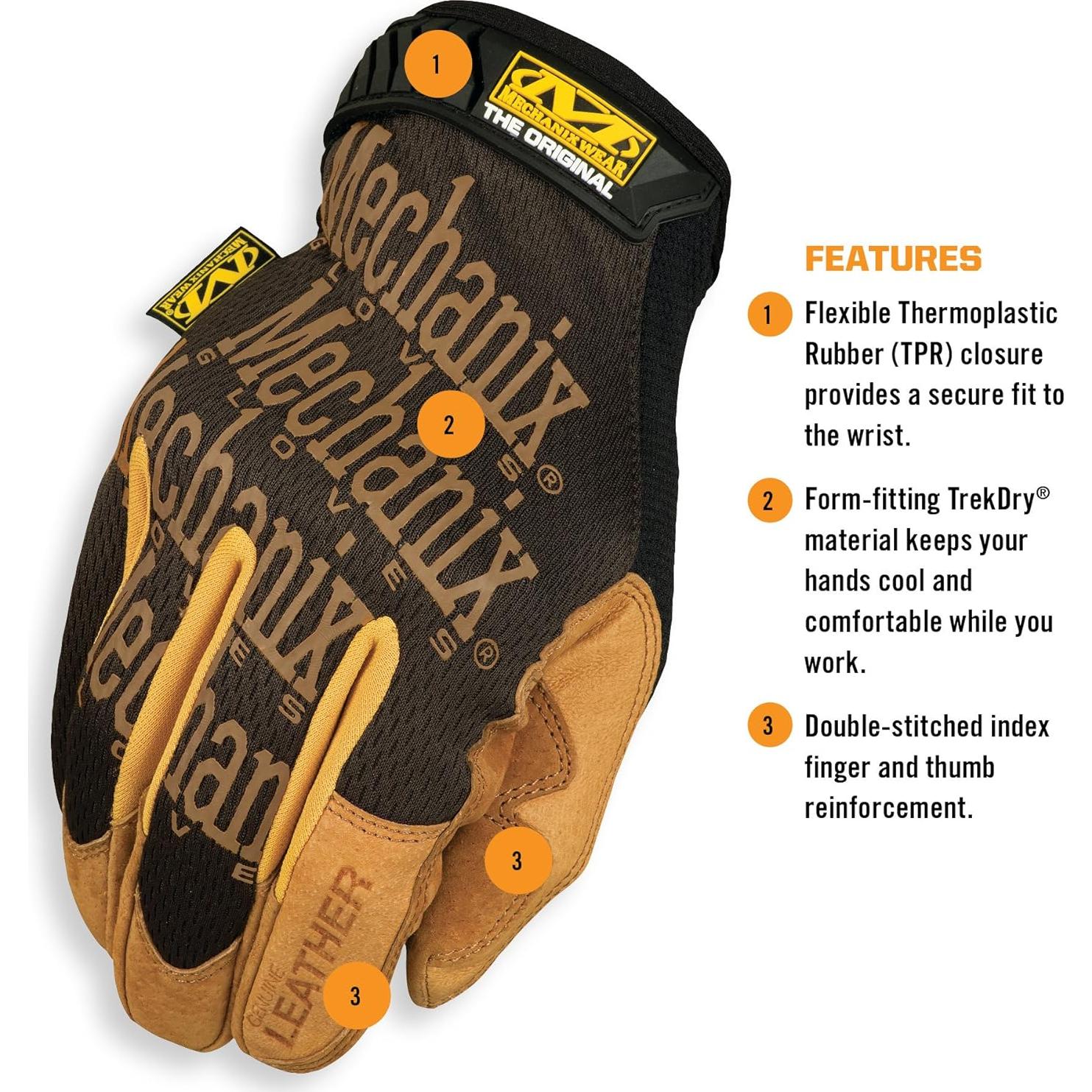 Guantes de trabajo Mechanix Wear de cuero Durahide 2XL