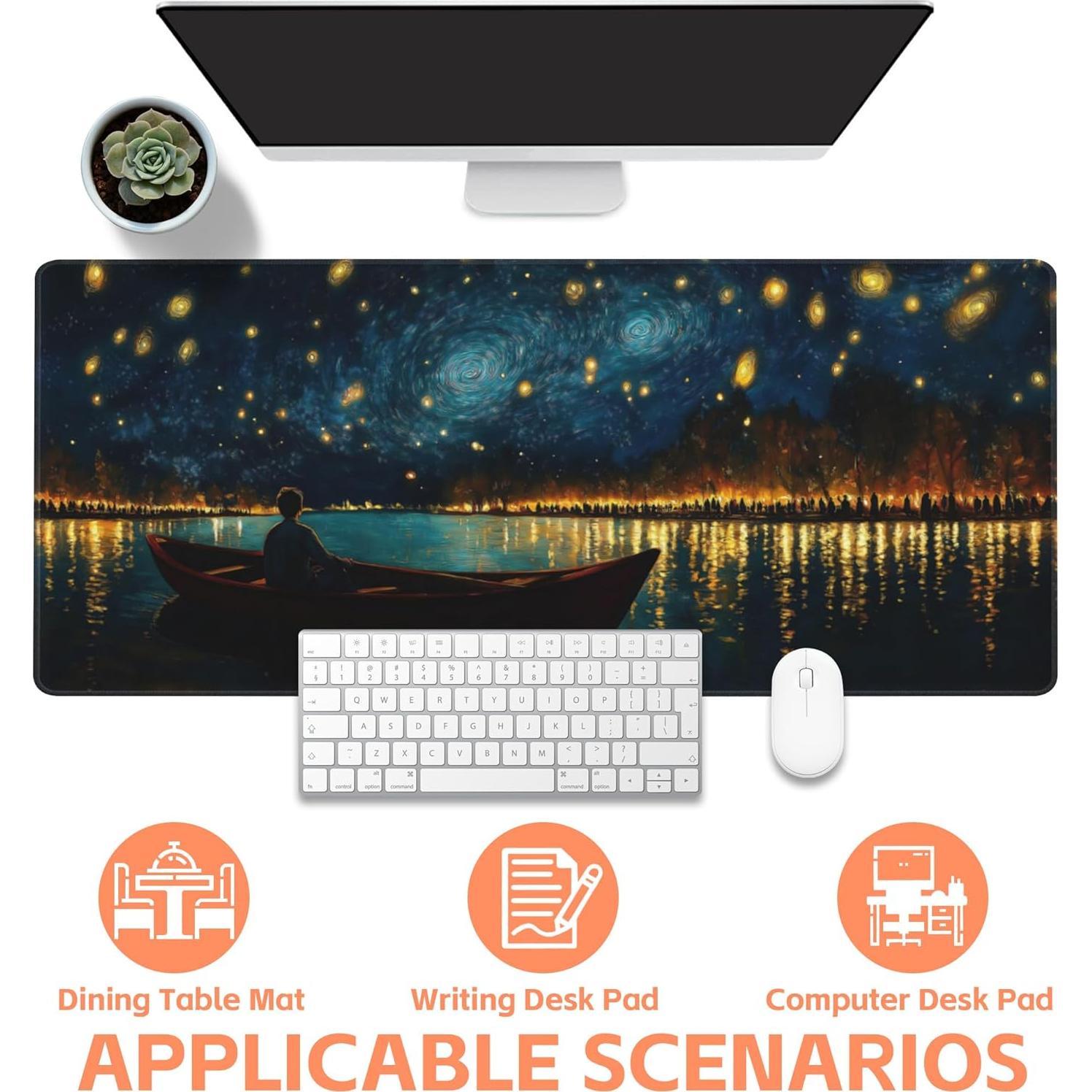 Alfombrilla de Ratón Grande NIYLYNSYN 90x40 cm Antideslizante