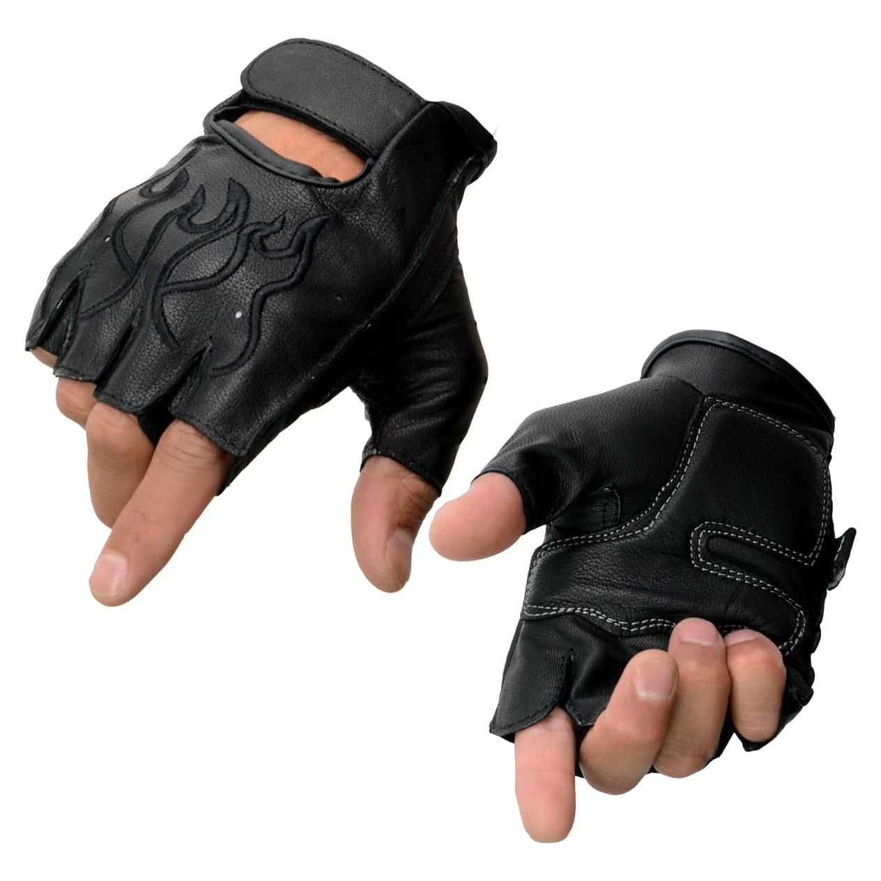 Guantes de motocicleta Milwaukee Leather SH198 negros medianos