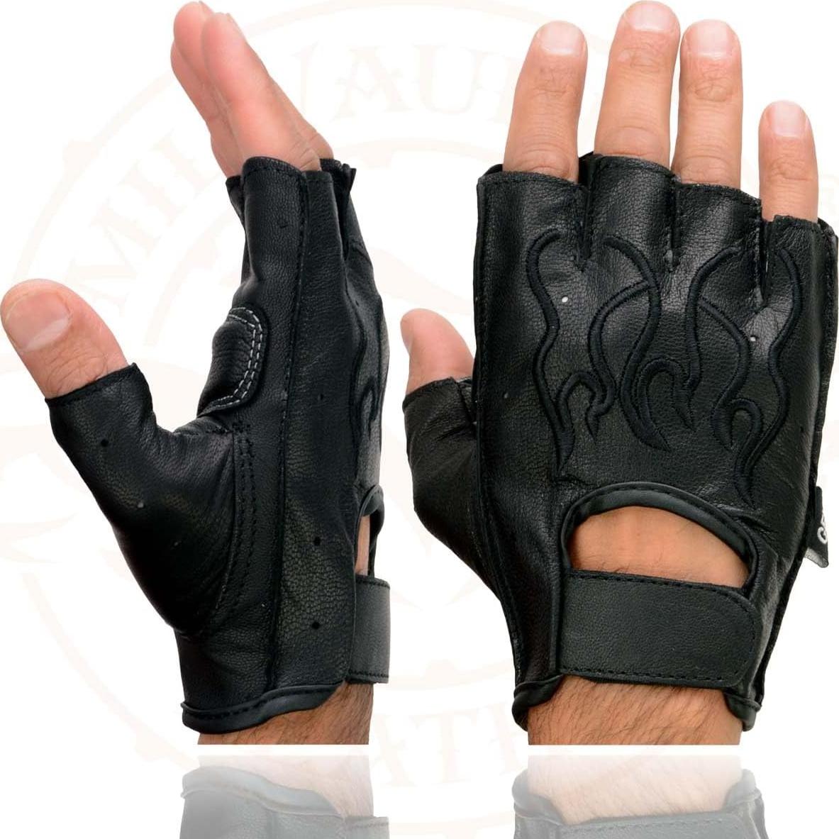 Guantes de motocicleta Milwaukee Leather SH198 negros medianos