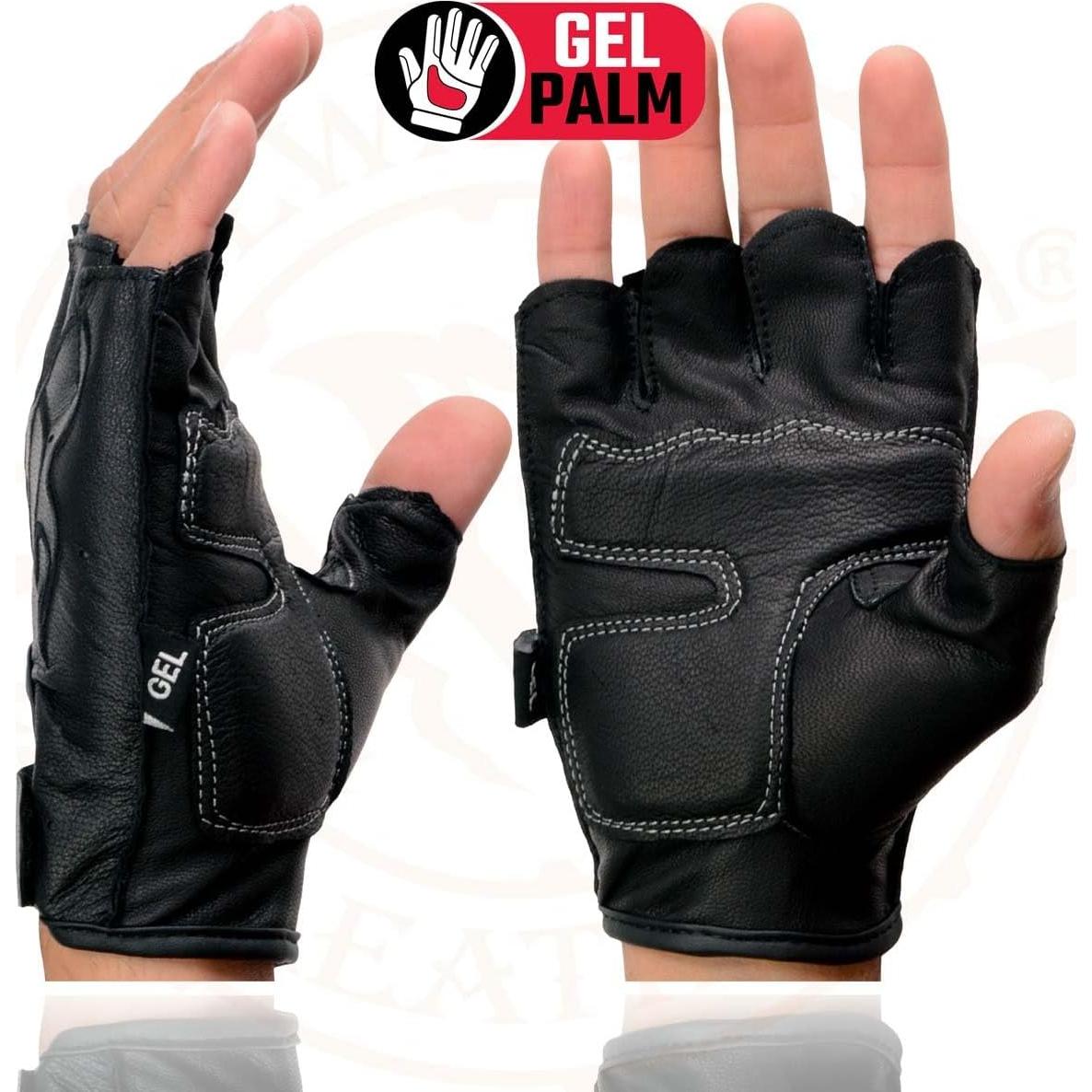 Guantes de motocicleta Milwaukee Leather SH198 negros medianos