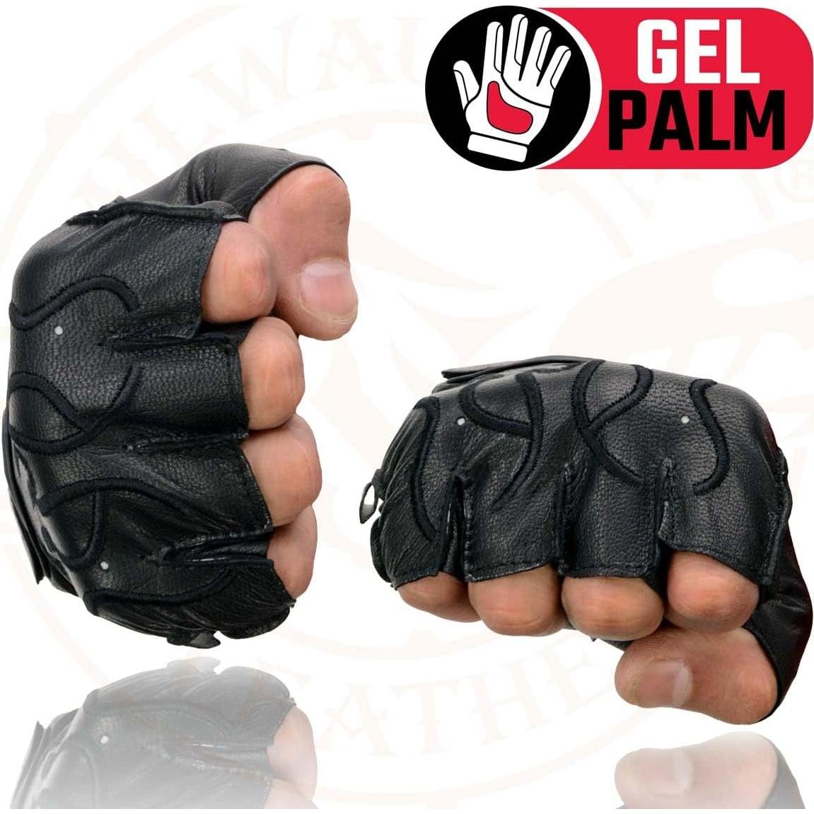 Guantes de motocicleta Milwaukee Leather SH198 negros medianos