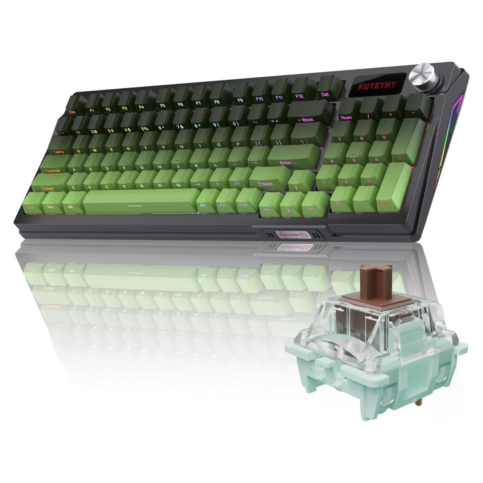 Teclado Mecánico Inalámbrico KUTETHY 3 Modos RGB 1.30 kg