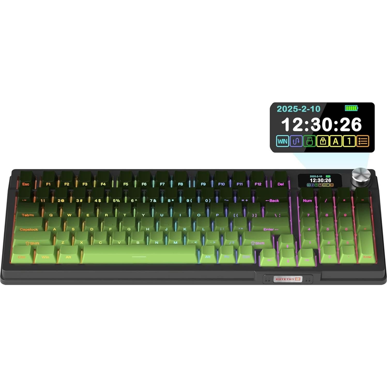 Teclado Mecánico Inalámbrico KUTETHY 3 Modos RGB 1.30 kg